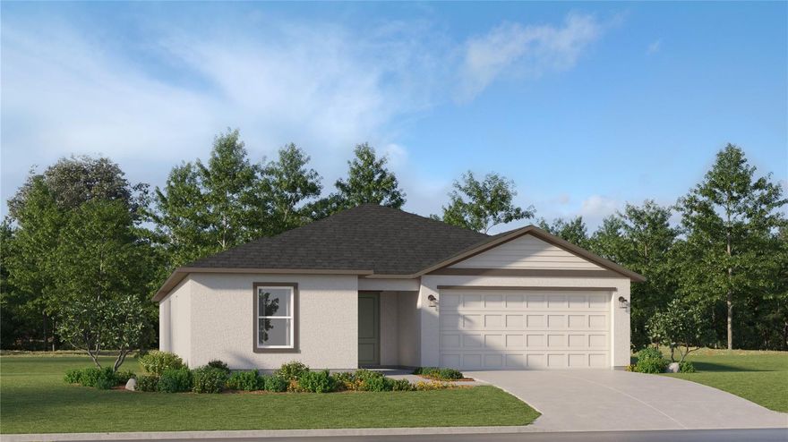 Under Construction. This single-story home shares an open layout between the kitchen, dining area and family room for easy entertaining, along with access to an outdoor space for year-round outdoor lounging. A luxe owner's suite is in the rear of the home and comes complete with an en-suite bathroom and walk-in closet. There are three secondary bedrooms at the front of the home, ideal for overnight guests or residents needing additional privacy, as well as a flex space that can transform to meet the household’s needs.