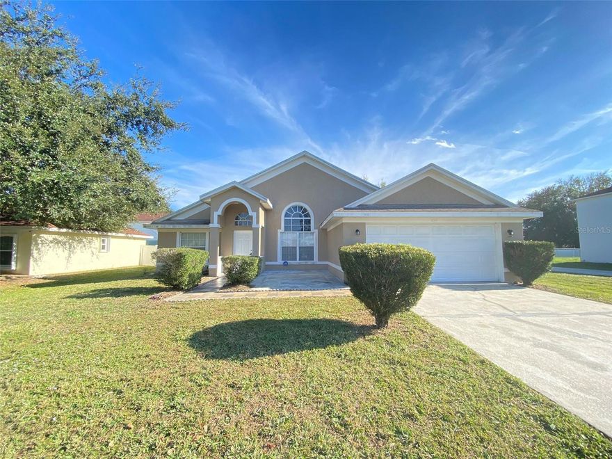 All Stainless Steel Kitchen Appliances! Master bedroom features a walk-in closet and dual sinks in the master bath. Kitchen has a large snack bar and opens into an added family room. Patio is part enclosed. Plenty of room in the back yard to enjoy the outdoors! Close to new Poinciana Pkwy.