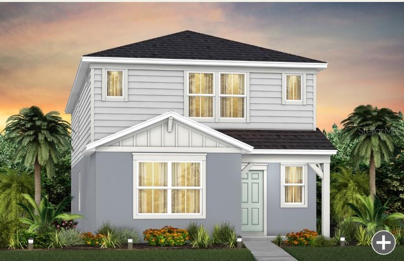 Under Construction. Explore The Landings at Live Oak Lake, a new single-family home community blending city charm with a distinct identity, all without a CDD. Situated between downtown St. Cloud and Lake Nona, it offers private amenities such as a pool & cabana, playground, trails, and playfield amidst serene ponds and conservation homesites.
Introducing the Caden bungalow by Pulte, a brand-new home that combines modern design and ultimate comfort. Featuring our Coastal exterior, this home includes 5 spacious bedrooms, 3 full bathrooms, a loft, and a 2-car rear-load attached garage. The heart of the home is the open-concept kitchen, café, and gathering room, all bathed in natural light. This inviting space is perfect for both everyday living and entertaining. The kitchen boasts a large center island, a convenient storage pantry, and top-of-the-line Whirlpool stainless steel appliances—including a refrigerator and vented microwave. Elkins white cabinets, a decorative tile backsplash, and Lagoon quartz countertops complete the sophisticated look. For added convenience, the first floor includes a secondary bedroom and full bathroom. Upstairs, you’ll find the private owner’s suite and bathroom, three additional bedrooms, another full bathroom, loft, linen closet, and the laundry room. The owner’s suite is a true retreat, featuring a walk-in closet and a luxurious en suite bathroom with a glass-enclosed shower, quartz-topped dual vanity, and private water closet. Throughout the entire first floor, bathrooms, and laundry room enjoy the beauty and convenience of porcelain tile. Plush, stain-resistant Shaw brand carpet covers the stairs, loft, and bedrooms, adding comfort and style. Smart home features include a smart thermostat, and a doorbell camera—ensuring your home is as connected as it is stunning. This new construction home perfectly blends luxury, convenience, and modern design, making it the ideal place to live and unwind.