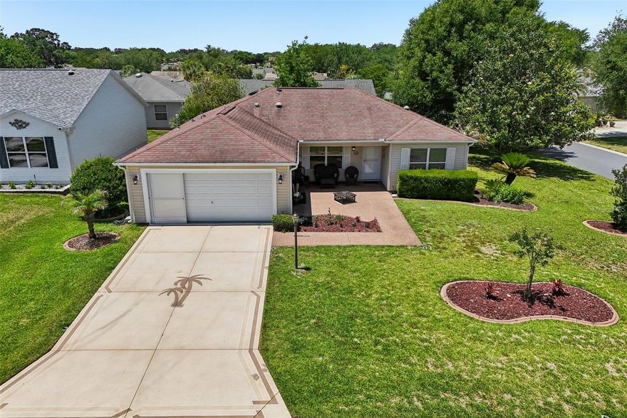 No Bond on this 3 bedroom 2 Bath Amarillo in the sought after in the Village of Summerhill in The Villages. Home Features: HVAC 2017, Water Heater 2015, Roof 2011, Laminate Wood Floors in all Bedrooms, 15" Tile everywhere else, 12" Tile in lanai, high ceilings, a front and rear Patio, Stainless Steel Appliances, Enclosed Lanai, and Screens on the Garage Door. Home is plumbed for Gas at cooking, dryer, furnace, and water heater. Gas currently being used on furnace and water heater. New brush nickel remote controlled Ceiling Fan/LED Lights in all bedrooms plus living room, door knobs, hinges, vanity fixtures, window blinds, paint, and 5.25" base molding. There is a solar tube in the 2nd bath and laundry room. Just minutes by golf cart to so many of the vast number of amenities that being a Villager provides like Sumter Landing or Spanish Springs. Even closer to the Savannah Center, Saddlebrook Rec Center/Softball Complex, Polo Fields, Buffalo Glen Softball Complex and everything important on 466 as well like, Publix, Costco, Walmart, Fresh Market, and ALDI. Restaurants like Bonefish, Olive Garden, Tap House, Tequila Cantina, Starbucks, and so many more of everything. Location, Location, Location. This one will not last long. Schedule a private showing or FaceTime if not local.