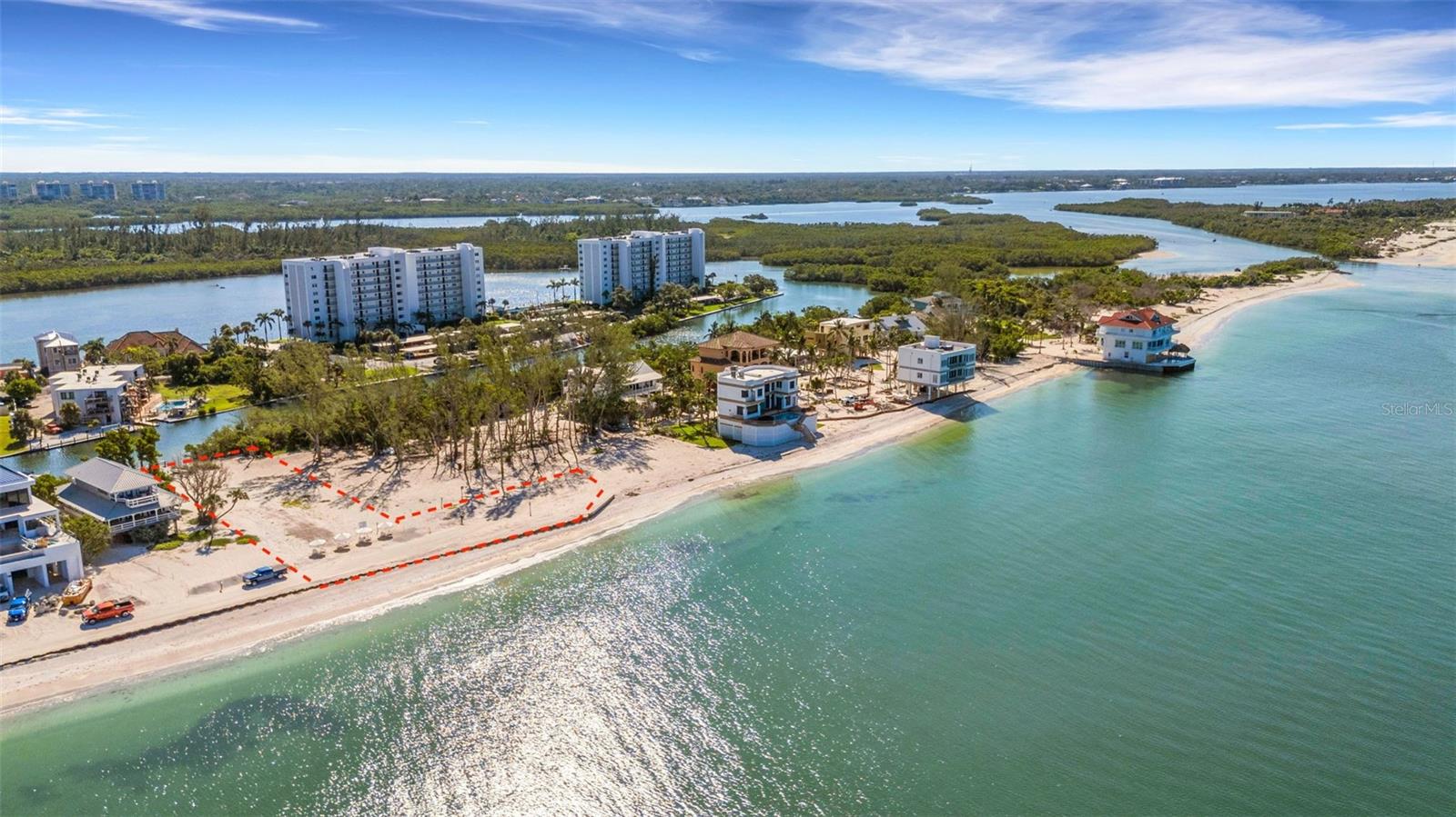 Live the Dream: Where Your Private Beach Meets Your Private Marina
Imagine a lifestyle defined by breathtaking sunsets over the Gulf of America, enjoyed from your own 180-foot private beach. Now, imagine strolling through your backyard, where your boat awaits in a protected, deep-water channel that opens into Little Sarasota Bay, through Midnight Pass and out to the Gulf of America in less than five minutes.! This is the reality offered by a .6-acre estate lot on the tranquil southern tip of Siesta Key, now on the market for the first time.
This irregularly shaped parcel is one of the few properties on the island that seamlessly blends the serenity of a private Gulf-front retreat with the convenience of immediate Intracoastal access. With the celebrated reopening of Midnight Pass, the vast, blue waters of the Gulf are a mere five-minute boat ride from your dock.
The groundwork for your dream home has already been laid. An in-depth engineering and geotechnical study has been conducted, ensuring this pristine land is ready for construction. This is more than a parcel of land; it is the foundation for a life of unparalleled coastal luxury. Seize this rare opportunity to own an exclusive piece of island paradise, creating a promising legacy for tomorrow.