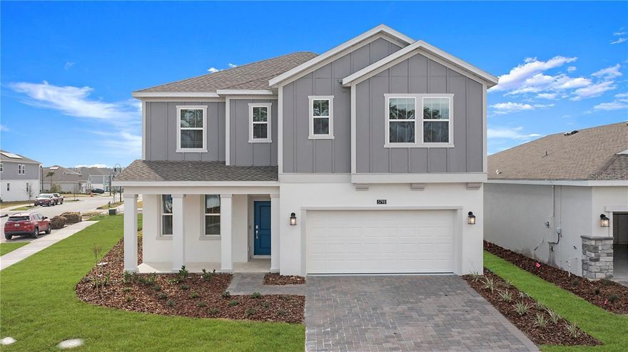 This two-story home features 5 bedrooms, 3 bathrooms, and a 2-car garage. The open floor plan includes a spacious family room, dining area, and kitchen with island and pantry. The first floor offers a flex room, bedroom, and full bath, while the second floor includes the owner’s suite with a large shower and walk-in closet, two additional bedrooms, a bonus room, and laundry. Lennar’s Everything’s Included® package comes standard—with appliances, quartz countertops, blinds, and smart home features like keyless locks and video doorbells. Located in the sought-after Bridge Walk community, residents enjoy resort-style amenities, including a pool, fitness center, clubhouse, playground, sports courts, and close proximity to Lake Ajay. Included Amenities': Lawn maintenance