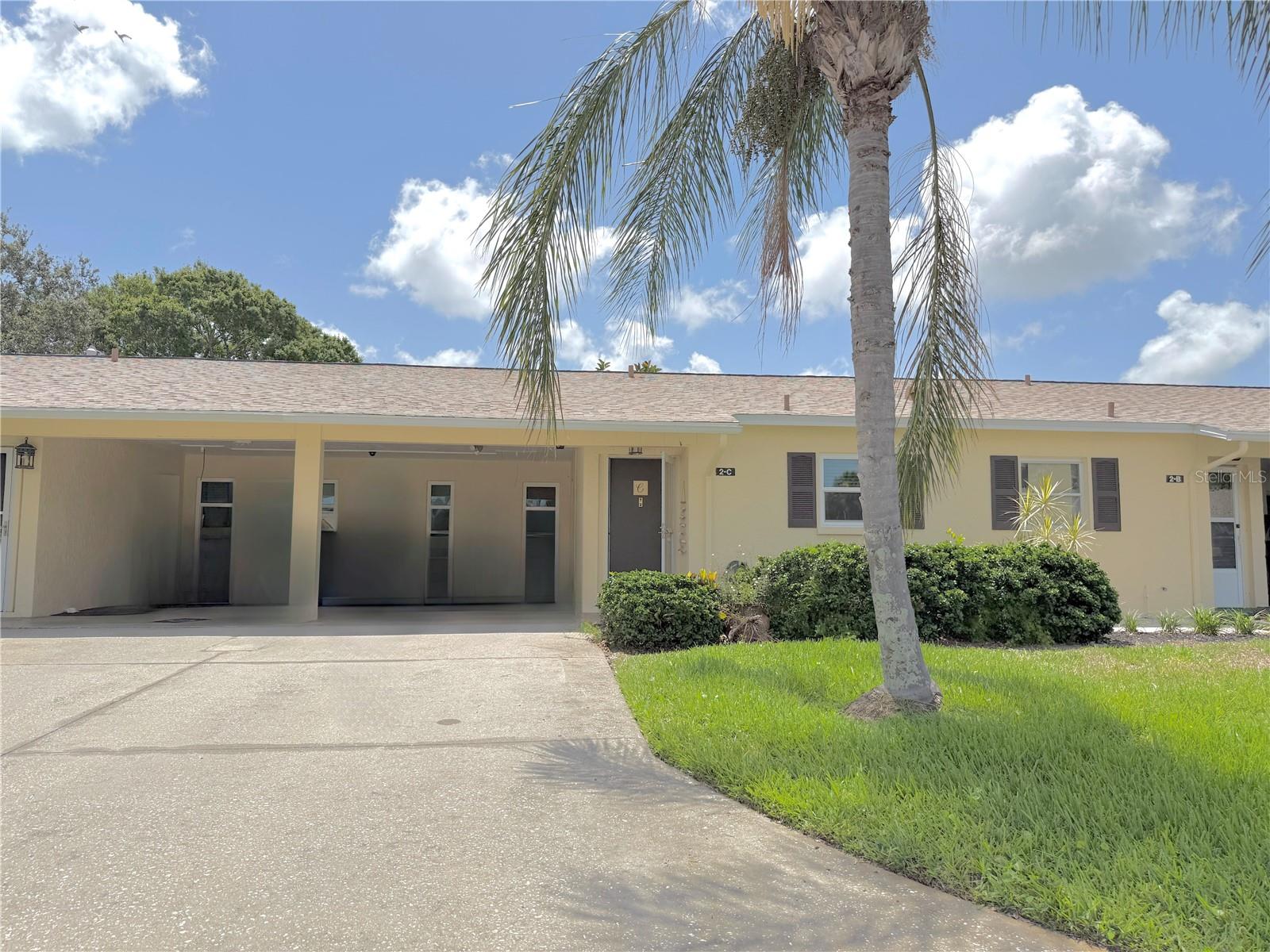 THIS IS A RARE OPPORTUNITY! WONDERFUL DESOTO SQUARE VILLAs!
NEW PGT HURRICANE WINDOWS, NEW ROOF 2024, NEW WATER HEATER 2025, NEW TOILET 2025 AND SAFETY GRAB BARS IN BATH AND SHOWER. GRANITE COUNTERTOPS IN KITCHEN AND BATH AND UPGRADED WOOD CABINETS IN KITCHEN AND BATH. NEWER WASHER AND DRYER INSIDE UNIT - ALL TILE FLOORING- ENCLOSED FLORIDA ROOM WITH MURPHY BED AND ACCESS TO PRIVATE PATIO WITH ROOM TO LOUNGE -PRIVATE ATTACHED CARPORT WITH STORAGE RIGHT IN FRONT - LIVE THE FLORIDA RETIREMENT DREAM AND COUNTRY CLUB LIFESTYLE - LOCATION! LOCATION! LOCATION! ACROSS THE STREET FROM GEO THERMAL POOL-HEATED YEAR ROUND! CLUBHOUSE, TENNIS, PICKLEBALL COURTS, SHUFFLEBOARD COURTS AND EXERCISE ROOM! LOW HOA FEES INCLUDE MAINTENANCE FREE LANDSCAPING. GATED COMMUNITY 24-7. FURNISHINGS ARE NEGOTIABLE. DESOTO SQUARE VILLAS IS LOCATED NEAR SHOPPING AND RESTAURANTS AND A QUICK DRIVE TO BEAUTIFUL BEACHES.