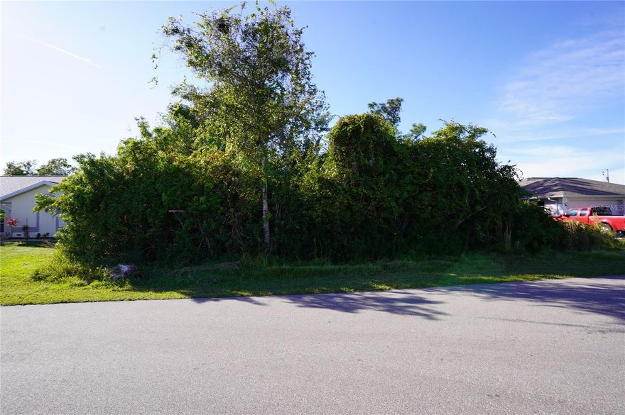 Great location to invest or build. Lot. 80 x 125 x 80 x 125 = 9,999 sq ft. = 0.23 lot acres. Easy access in and out from I 75 and or 41 Tamiami Trail. Great street with updated and newer homes. Close International and national Airports: Ft. Myers, Sarasota, and a local airport in Punta Gorda. Hobbies, this home is near the Best fishing in the World for Tarpon, Red and Snook fishing or simple boating of all kind. Local beaches within minutes to biking and many out door venues playing music daily and nightly. Local spring training Atlanta Braves and Tampa Bay Rays baseball in the winter months. NO Flood zone (X). Scrub jay free / No scrub jay.