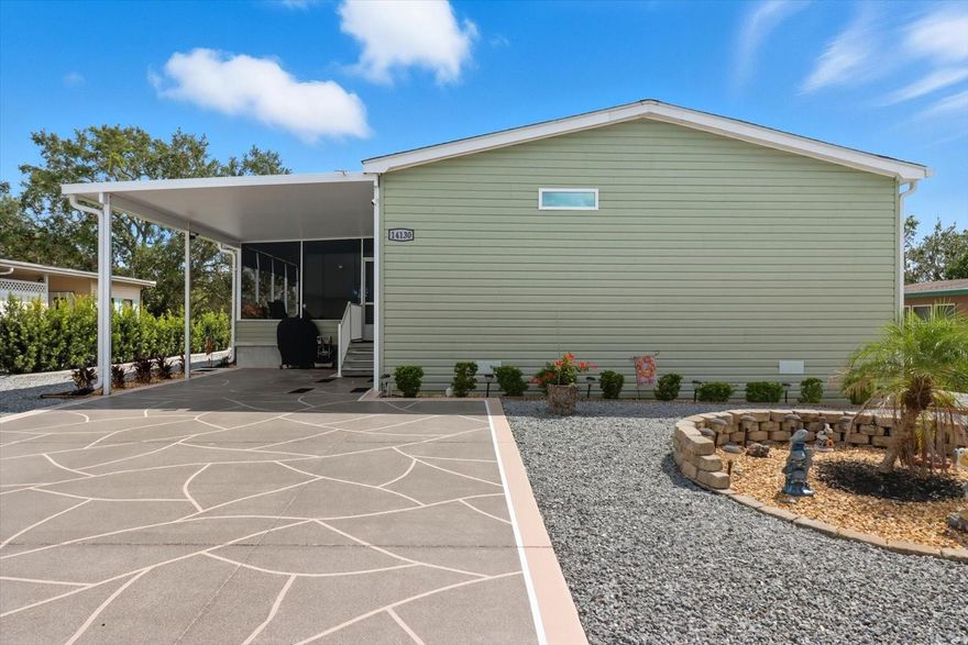 From the time you pull into the driveway till you walk into this 2019 Destiny Manufactured home you will feel at home.    Open floor plan with large eat at Island with tray ceiling over the island LOTS of cabinet space (solid wood cabinets) in the kitchen, 3/2 split floor plan, Master bedroom has a large walk-in closet, ceiling fan with light, master bath with dual sinks and WOW Wait till you see the large walk-in shower (96”x48”) with seat, linen closet and walk-in closet in the master bathroom. (Raised toilets in both bathrooms) Guest Bedrooms have walk-in closets and ceiling fans with lights.  Guest bathroom conveniently located in your home for guests.  This home is equipped with a Whole House Ventilation System.    You will enjoy sitting out in the raised concrete Lanai (14’x20’) with carpet and ceiling fan and Levolor roller UV sun shades.  Great place to sit and drink your morning coffee and watch the sunrise.  This home Boost's a lot of extra features.  The home is constructed with all 2”x6” outer walls and 2”x”4 inner walls, 9-foot ceilings, drywall throughout the home, carpet in bedrooms and living room, kitchen, dining area, bathrooms and utility room have vinyl flooring and Double pane windows.  Roll Shield crime safe Hurricane screens on all windows March 2025, 5-year Termite contract June 2025, 5-year HAVC service contract February 2025, HAVC system is equipped with a UV light to keep the unknit free of any mold/mildew.   NEW microwave July 2025 with 3-year protection plan.  Decorative Driveway, street side concrete curbing and concrete curbing around lot, front and sides of home is rock and mature landscaping, half of the back yard is fenced in March 2024.  Large shed (14’x18’) with roll up door to park your golf cart in, wooden workbench and pegboard around bench.  Front porch has Trex composite decking March 2023.  Mature landscaping and a large and small island in the front yard.  So what are you waiting for this could be your Dream Home.This Home is move in ready and low maintenance so you will have time to get out and enjoy your retirement and do all the things you have on your bucket list.  This home could be your Home Sweet Home. This home is located in Brookridge Community Property Owners, Inc. (BCPO) a 55 plus gated community.  24/7 Gate attendants, Clubhouse, swimming pool, tennis and pickleball courts, shuffleboard, horseshoe’s, bocce ball.  Also, BCPO has a storage area for RV’s and Boats.  Numerous activities at the clubhouse, Entertainment and dances to enjoy your retirement and so much more.  18-hole beautiful private Golf Course that requires membership to play golf. This home is minutes from shopping, dinning, and the Suncoast Parkway which gets you Tampa in 35-45 minutes.
