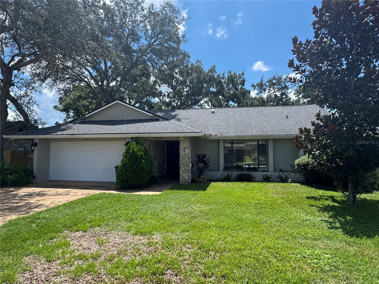 This 3 bedroom, 2 Bath, Office/Den Pool home with golf course views is NOW available for rent and zoned for all the BEST schools. Newly renovated and ready for it's new tenants. The beautiful marble like tile is featured throughout the entire home. No carpet at all. New bathroom vanities have been installed and newly tiled showers. The kitchen features granite countertops, stainless steal appliances and a large breakfast nook plus breakfast bar. There is a large dining room with big picture windows, a formal dining room, plus a separate family room. Silding glass doors open onto the screen pool lanai from 3 separate rooms. New roof, newly painted and surfaced pool deck, newl apoxy garage floor and tons of closets for storage space. The laundry room was converted into a small office for those who need a separate space to work from home. The washer and dryer hookup is now in the garage. Washer and Dryer are not supplied. First, last and security requried. Landlord prefer no pets, but may allow a small dog. There is a fully fenced back yard and the lot is over 1/4 of an acre. There is a 2 car garage and large driveway. Beautiful Views of the Golf Course.