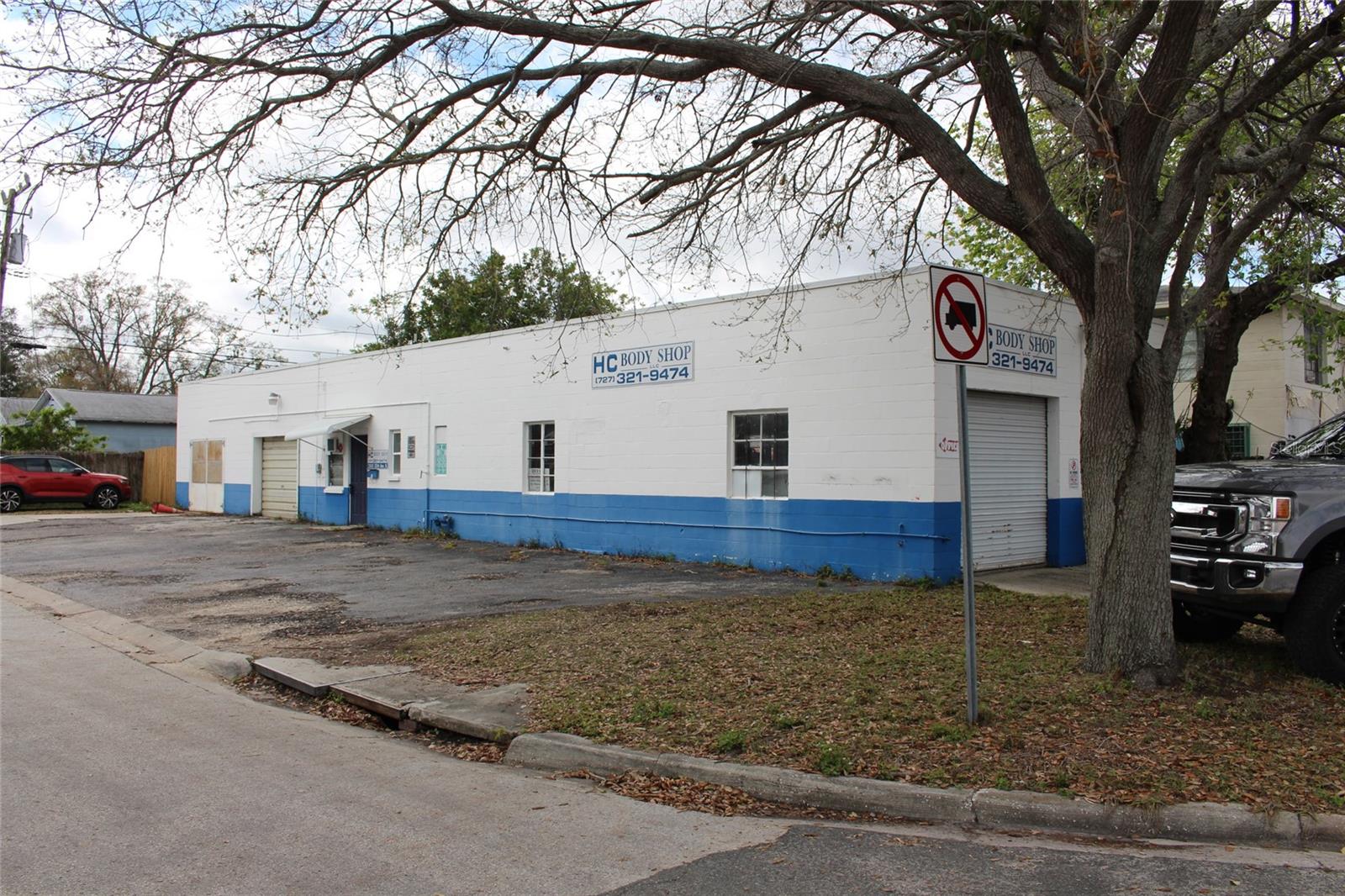 Former Body Shop located on the corner of 20th Ave N and 25th St. Air conditioned office and 6 spaces plus a paint booth. No equipment building only. Located in an industrial area. Plenty of parking.