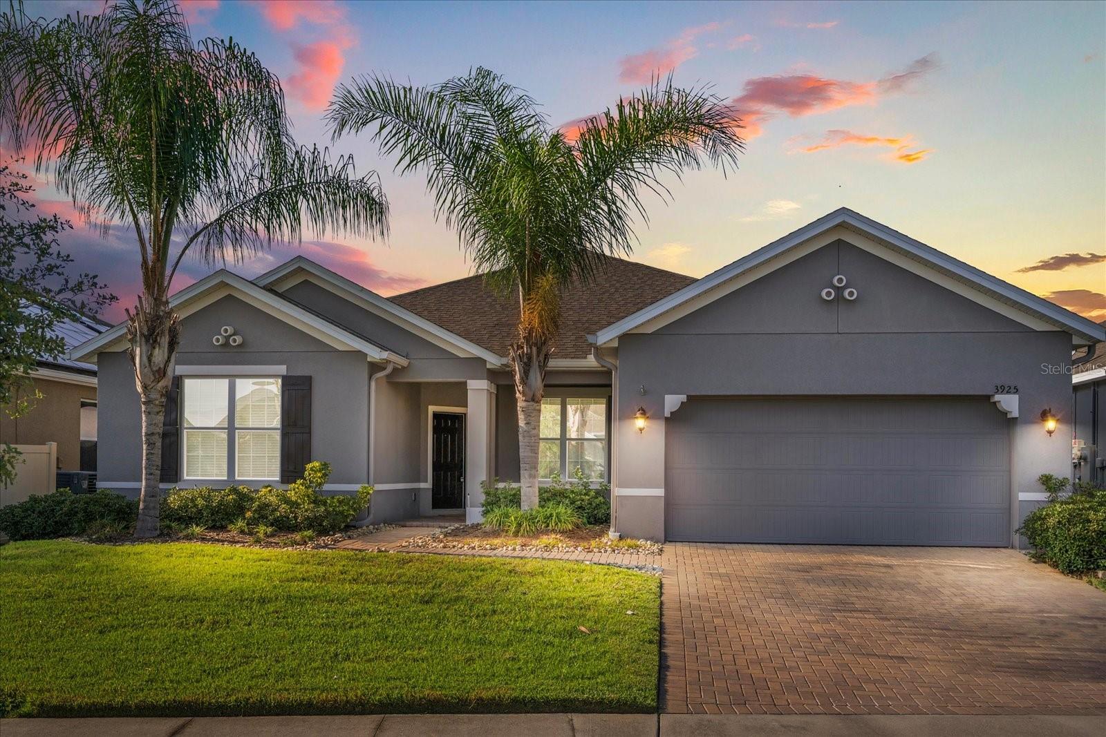 LOCATION, LOCATION, LOCATION. Welcome to this gorgeous open concept 4-bedroom, 3-bathroom home. Spacious floor plan to accommodate many different family styles with a bonus flex room that could be used as an office space, play area, formal dining room and more. Freshly painted, easy to use sliding glass doors that takes you to the large screen room paver back patio, which is great for friends to play or relax outside without the concerns of bugs or weather. Community pool and playground available. Very conveniently, only 10 minutes far from Orlando international airport, walking distance to elementary school and then 30 minutes from all of the theme parks. Schedule your showing today!