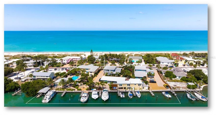 Escape Resort and Marina is a rare opportunity to purchase a profitable boutique resort that exudes a tropical sophistication that is rarely found. This tropical oasis is comprised of seven buildings with enormous suites that have very recently been thoughtfully reconstructed. This Casey Key resort is located on over one acre of lushly landscaped waterfront paradise that is only steps from the pristine sand and welcoming waves of the Gulf of Mexico and located near delicious waterfront restaurants and world class shopping. The lushly landscaped paver walkways lead to 14 expansive rooms each open onto the outdoor patios & balconies with many rooms having a waterfront view. All recently reconstructed rooms have been extensively renovated with features that include all new roofs, electrical and plumbing, HVAC and mechanical systems, new drywall with wall to ceiling finishes, new flooring throughout, new category 4 windows and doors and light fixtures. Each room offers new full-sized kitchens with high quality cabinetry, countertops and stainless-steel appliances, flat top stoves, microwaves, and dishwashers. Rooms range from 2 bedroom with den/3 baths to large one-bedroom suites. Onsite, guests enjoy a large pool and sundeck, hip, fun common areas including a beautiful waterfront clubhouse with full kitchen, a waterfront amphitheater with firepit, BBQ grilling areas, bicycle and kayak rentals, and workout facilities. The enormous modern rooms are styled to perfection and adorned with flat-screen TV’s, free Wi-Fi, and high-end furnishings. The attention to detail is awe inspiring as represented by the high guest review ratings and return clientele. This is a very profitable resort that has consistently experienced year after year increases in occupancy/ADR with very strong projections for 2024. The recently reconstructed 15 dock marina provides an additional generous steady stream of income. The marina is located on sailboat water and can accommodate boats up to 50 feet, contains up to 50-amp electric, water, nine 20-foot finger pipers as well as one covered boat slip with lift. Escape Resort is truly a premier year-round waterfront resort and marina. The demand for waterfront island Vacation Rentals is extraordinary and this resort stays consistently full. Escape Resort and Marina is located on coveted Casey Key Island nestled just south of world-renowned Siesta Key and quaint Venice Island and is a short drive into Sarasota, the cultural capital of the south. This island has very little accommodation competition and rooms can be rented nightly, weekly, or monthly. This Florida island beach lifestyle includes awe-inspiring sunsets and guests enjoy this amazing experience. With all of the upgrades recently completed, this is a turn-key investment for any entrepreneur or experienced hotelier that will bring tremendous cash flow while enjoying a true Island beach experience. Please DO NOT walk the property without permission and DO NOT disturb Seller or Employees.