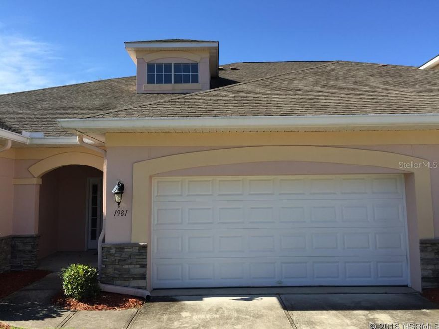 Beautiful 3 Bedroom, 2 1/2 bath,  LAKEVIEW townhouse on a quiet cul-de-sac. Enjoy golf, swimming, and beautiful settings in the Residences at Turnbull Bay. Beautiful golf course community life style near a quaint beach town.  Townhouse has a new 2015 upgraded ceramic tile bathroom with decorative border.  It has a tranquil bonus/Florida room with french doors overlooking lake and perfect for patio furniture or piano. 2 car attached garage, open living room/kitchen.  Kitchen has white cabinets and beadboard breakfast bar, refrigerator, microwave & dishwasher. Home includes ground level master bedroom and interior laundry room with washer & dryer. Low HOA's that includes discounted golf, pool, CAM, and lawn care. All information deemed to be accurate but not guaranteed. ;Water: City