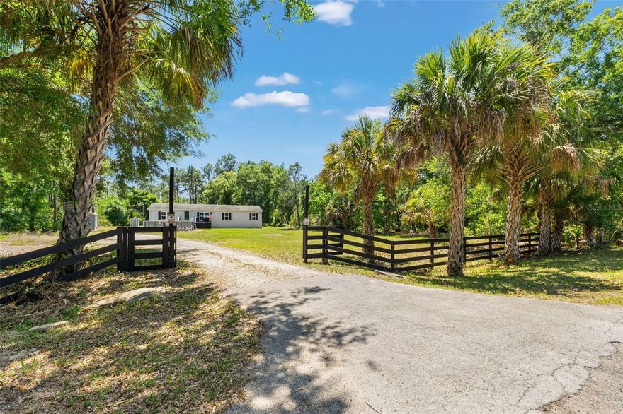 Welcome to your own slice of Florida freedom 
This fully updated 4-bedroom, 2-bath home sits on over an acre (1.10 acres) of land, giving you the space, privacy, and lifestyle everyone’s looking for right now
Step inside and you’ll immediately notice the modern finishes, open feel, and clean design. The kitchen stands out with stainless steel appliances, custom cabinetry, and a layout that flows effortlessly into the main living space, creating a warm and inviting atmosphere that’s perfect for both everyday living and entertaining.
Outside is where this property really delivers. The fully fenced lot and private gated entry create a sense of seclusion, while the long driveway and expansive yard give you room to truly spread out. There’s space for your toys, your animals, or simply to enjoy the peace and quiet. The above-ground pool is ready for Florida summers, and the deck offers the perfect spot to unwind, whether it’s your morning coffee or a quiet evening under the trees. A storage shed adds even more convenience for keeping everything organized.
Whether you're looking for a primary residence, a weekend escape, or an investment opportunity, this property offers flexibility, privacy, and move-in ready comfort—all with no HOA restrictions.
If you’ve been waiting for something that offers space, privacy, and style without sacrificing location… this is it.