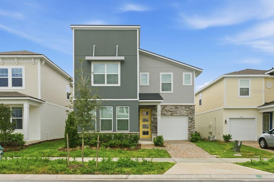 Welcome to a beautifully and brand new 6 bedrooms and 4 1/2 baths designed home created for comfort, entertainment, and unforgettable experiences. A grand foyer opens to a bright, open-concept layout ideal for gathering and hosting. The living room are integrated with a beautiful kitchen features a large island with granite countertops, stainless-steel appliances, a breakfast bar, pantry, and breakfast nook, flowing seamlessly into the living area. Sliding doors lead to a covered lanai and private covered pool, perfect for enjoying the Florida lifestyle.   The first-floor owner’s suite offers a peaceful retreat with generous closet space and a spacious en-suite bath with dual sinks. Upstairs, a huge loft has been thoughtfully converted into a tv room . Located in Solara Resort, owners and guests enjoy access to a grand clubhouse, fitness center, game rooms, and comfortable lounges, all just minutes from Orlando’s world-famous attractions, shopping, and dining. A turnkey opportunity that blends luxury living, themed entertainment, and exceptional investment potential.