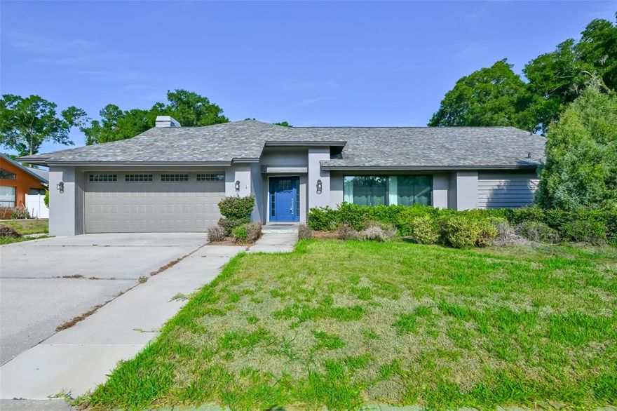 Short Sale. This 4-bedroom, 2-bath home is located in the Durant Oaks community, just 23 homes and a generous 0.36-acre corner lot with no rear neighbors. Large windows allow in natural light, high ceilings, luxury vinyl plank flooring and a clean, modern palette throughout the home. Stainless steel appliances, shaker cabinetry in the kitchen. Wood-burning fireplace in the family room. Primary suite with en-suite bath and custom closet space. Additional three bedrooms flex as guest bedrooms, home office, or playroom. Tiled pool with expansive oversized screened lanai, private outdoor bar retreat with firepit. Low HOA: $350 annually. No CDD. Utilities will be turned on.