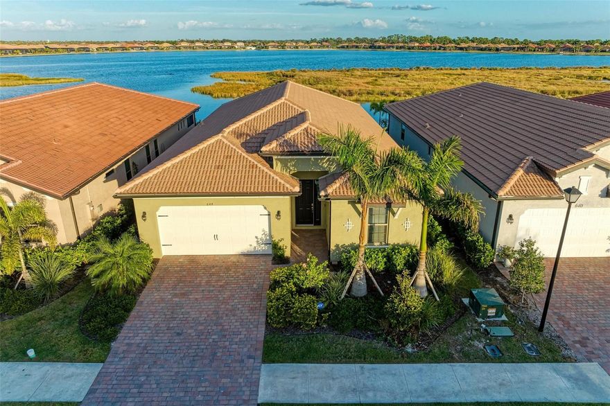 Excellent opportunity for a long-term rental on an almost new and barely lived in Shelby floor plan with 3BR plus Den and 2 1/2 BA on a beautiful lakefront homesite with an Eastern rear exposure.  Wood-look plank floor tiles throughout the main living areas, upgraded stainless steel appliances, shaker cabinets with pullouts, quartz countertops, walk-in pantry, and crown molding are just a few of the home's modern upgrades.  The spacious primary suite includes an ensuite bath with double vanities with walk-in shower, a soaking tub, and a large walk-in closet that is connected to the laundry room. The split floor plan offers privacy with the other bedrooms located in the front of the home.  Toscana Isles is a beautiful, gated community located only 5.8 miles to Casey Key and Nokomis Beach. The resort-style community offers amenities geared toward residents who enjoy an active lifestyle. The Tuscan-designed amenity center provides over 8,000 square feet of space, including a lakefront activities room, catering kitchen, billiards room with bar and televisions, a state-of-the-art fitness center, a resort-style infinity-edge pool, tennis, and bocce courts, and a large fire pit. With over 200 acres of lakes, residents can kayak, canoe, and fish. The community is located within a short drive to beautiful downtown Venice and downtown Sarasota, gourmet restaurants, prime shopping, the Legacy Trail, and the new Sarasota Memorial Hospital Venice Campus. Call today for a showing!