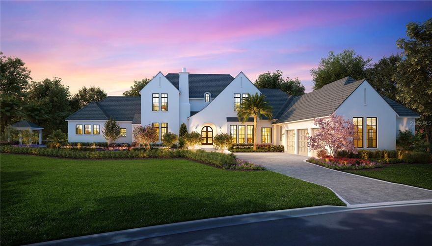 Under Construction. Being expertly built by Goehring & Morgan, and located in the new Cromwell expansion at Lake Nona Golf & Country Club, this luxurious custom home is perfectly situated with direct access to the Club’s amenity base, The United States Tennis Association’s National Campus, and Lake Nona’s Town Center.  
The stunning estate boasts five bedrooms, five full and two half baths, spanning over 5,800 sq. ft, on more than a half-acre of land. Guests are greeted by a two-story entry and, on the main level, the thoughtful floor plan accommodates an expansive owner’s suite, with a private owner’s patio, and a first-floor guest suite, in addition to a private study, a large formal dining room, and an open family room that offers access to both the gourmet, eat-in kitchen and the stunning covered lanai. 
With luxury kept in mind, the resort-style outdoor living area includes a spacious summer kitchen, contemporary pool and spa and a private sports court for year-round enjoyment. This residence truly embodies what Lake Nona Golf & Country Club is all about – Lifestyle.


Additional features include: Scullery Kitchen, First and second floor Laundry Rooms, Second floor Loft and Three-Car Garage.