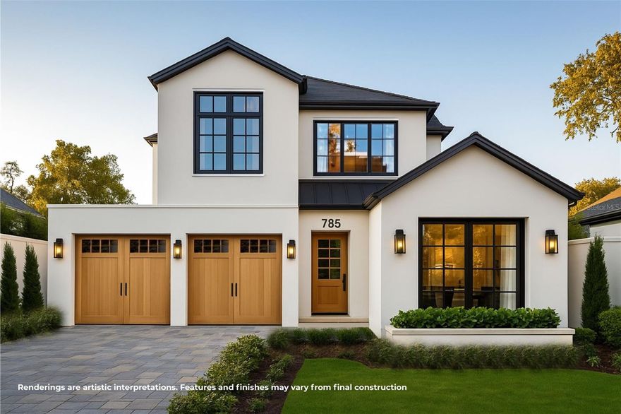 Under Construction. Completion December 2025, Nestled in the heart of Winter Park, this luxurious custom-built home seamlessly blends elegance, functionality, and thoughtful design. Boasting 5 bedrooms, 3.5 bathrooms, and 2,964 sq/ft of unparalleled living space, every detail has been meticulously crafted for modern living. From the moment you step inside, an elegant gallery entrance welcomes you into an open-concept floor plan, highlighted by a gourmet kitchen featuring top-of-the-line Thermador appliances, quartz countertops, custom cabinetry, a dedicated wine storage space, and rich engineered hardwood flooring throughout.
Just off the kitchen, a trendy scullery with a laundry/mudroom combination offers both convenience and privacy — equipped with a washer, dryer, and sink — perfectly positioned between the garage and the kitchen. The living and dining areas are designed for effortless entertaining, complete with a warm, inviting fire feature.
The first-floor owner’s suite is a private retreat, showcasing an oversized bedroom with expansive windows, a spa-inspired bathroom with a soaking tub, dual sinks, quartz countertops, and an impressive walk-in closet with a custom storage system.
Upstairs, the home continues to impress with a spacious flex room — ideal as a second living area or media space — along with four additional bedrooms, perfect for family and guests. One of the bedrooms offers versatility as a home office or workout room, while two beautifully finished bathrooms complete the upper level.
Outdoor living shines with a covered patio extending from the living area, featuring a fully equipped summer kitchen with a grill, sink, and granite countertops, all overlooking a resort-style pool — creating the ultimate backyard oasis for entertaining or unwinding in style.
Perfectly located just 1.9 miles (an easy 8-minute drive) from Winter Park’s iconic Park Avenue, you’ll enjoy quick access to boutique shopping, fine dining, and all the charm this sought-after neighborhood has to offer.
Don’t miss the chance to make this stunning property your own — call today for more details and secure your dream home, ready by September 2025!