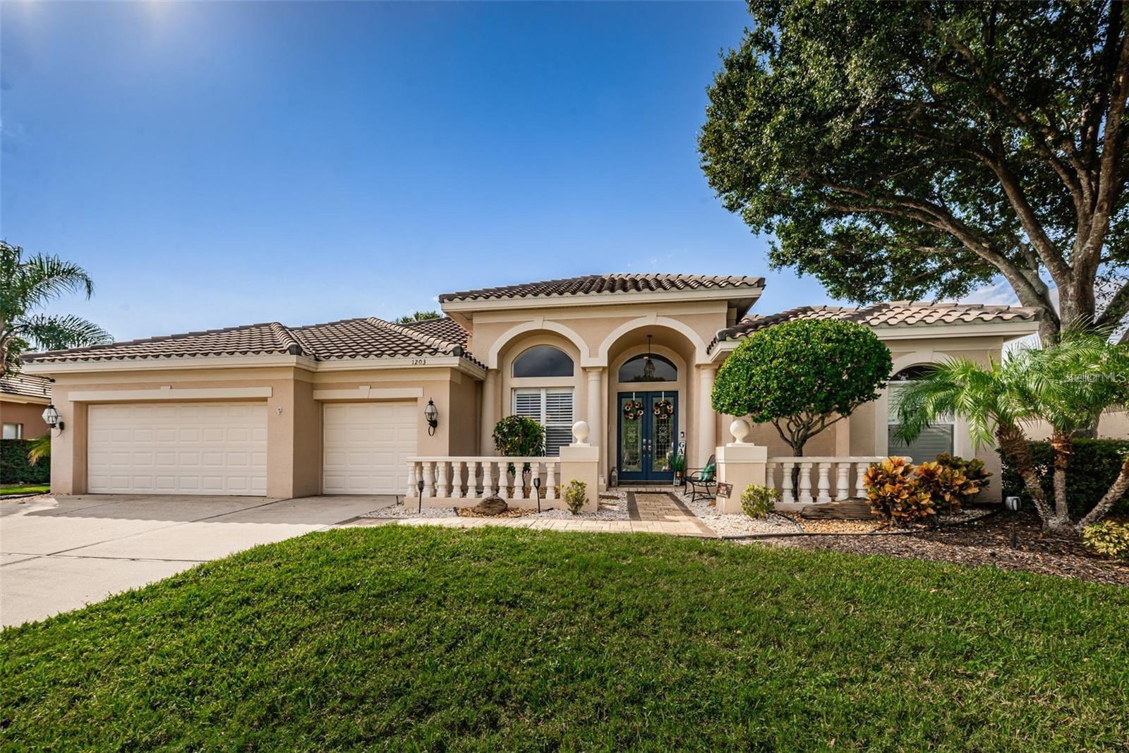 Stunning 4-Bedroom Pool Home with Golf Course Views in Fox Hollow, Trinity
Welcome to your dream home in the prestigious Fox Hollow Golf Course community of Trinity! This beautifully maintained 4-bedroom, 3-bathroom + office residence boasts a spacious split floor plan, 3-car garage, and a resort-style lagoon pool and spa—all overlooking the pristine golf course.
Step through dual decorative glass front doors into the elegant formal living and dining rooms, perfect for entertaining. Just off the foyer, a dedicated home office with custom built-in shelving provides a quiet, productive space.
The heart of the home is the open-concept kitchen, thoughtfully designed with upgraded cabinetry, granite countertops, stainless steel appliances, an island with pendant lighting and bar seating, and a cozy eat-in nook. The kitchen flows seamlessly into the family room, complete with a built-in entertainment center, gas fireplace, and sliding glass doors that lead to the covered lanai—the ideal setup for indoor-outdoor living.
Outside, enjoy the Florida lifestyle year-round with a screen-enclosed, heated lagoon-style pool and spa, ceiling fan, TV prewire, and sweeping views of the golf course. A convenient pool bath connects directly to one of the bedrooms, perfect for guests or multigenerational living.
Two additional bedrooms share a fully updated bath featuring dual sinks and granite counters. On the opposite side of the home, the private master retreat offers crown molding, lanai access, and a spa-inspired en-suite with dual vanities, Jacuzzi tub, glass-enclosed walk-in shower, and his-and-hers walk-in closets.