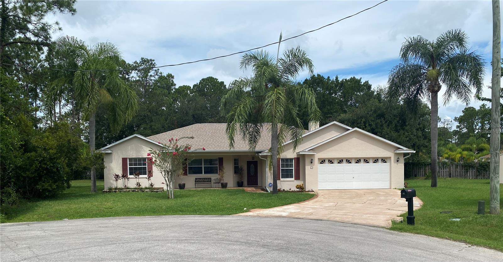 Experience refined Florida living in this meticulously maintained concrete block pool home located on an oversized cul-de-sac lot. Features 4 bedrooms, 2.5 baths, dedicated office, formal dining room, and spacious family room with fireplace. Gourmet kitchen with granite and custom cabinetry. Primary suite with Roman tub and walk-in shower. Move-in ready with newer roof, private irrigation, resort-style pool, screened lanai cabana for outdoor entertaining, beautiful landscaping, and ample storage.