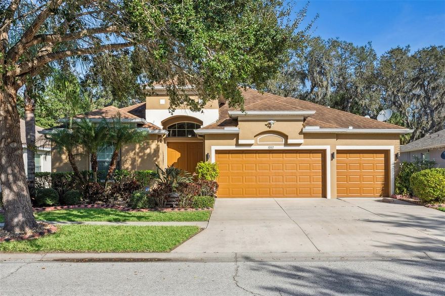 Come see this Avelar Creek 4 bedroom, 3 bathroom fully furnished home before it's gone! This home sits in the quiet neighborhood of Avelar Creek that comes with a community pool and great neighbors! The four bedroom home has ceramic tile and luxury plank flooring throughout the single story home. The meticulously maintained home has an inviting and open living room concept shared with the gorgeous kitchen. The kitchen features stainless steel appliances along with a gas stove which is hard to find here in Florida. The bedrooms are a true split plan with the primary bedroom to one side of the house, and the two guest wings split to the other side of the home. The screened lanai is quiet spacious and looks out to the fully fenced back yard with fruit trees that produce fruit for the resident. The property lawn care is included in the rents, just pick the fruit when it's ready! The home is conveniently located between I-75 and SR-301 for easy access to the interstates and retail shopping centers. Come see this home today!