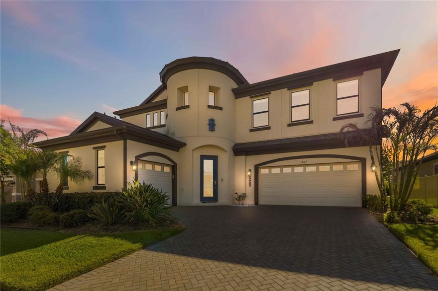 One or more photo(s) has been virtually staged. Come see this 5-bed, plus home office, 3-car split garage home with over 4,500 square feet of thoughtfully designed, upgraded living space. The open floor plan immediately creates a sense of ease, characterized by high ceilings, recessed lighting, built-in Sonos Sound System, and durable tile flooring that flows through the main living areas. Anchoring the home, the chef's kitchen is a true focal point for daily life. It’s accented by a massive central island that offers plenty of room for bar seating, prep work, or casual morning coffee. Outfitted with a gas cooktop, built-in wall oven, and sleek SS appliances, and beautiful extended quartz counters the space feels both modern and highly functional. Whether you’re hosting a holiday dinner in the formal dining room or a quick weeknight meal, the kitchen's layout keeps you connected to the rest of the house. The formal dining hosts built-in cabinetry for additional storage. An office, provides a convenient space to work, connect or use as a hobby room.

The main floor is rounded out with a versatile guest bedroom featuring and bath, providing a private and comfortable retreat for visitors or a perfect multi-generational living setup, along with an additional powder room for guests. Moving upstairs, the home opens into an expansive central loft. This versatile "second living room" is perfect for movie nights, a fitness area, or a dedicated playroom, keeping the upstairs bedrooms connected but distinct. The primary suite acts as a true retreat, boasting a spacious en-suite with double vanities, a deep soaking tub for unwinding, and a glass-enclosed walk-in shower. The primary is completed by a large walk-in closet featuring custom built-in storage to keep everything organized. The additional bedrooms are equally well-appointed, including two that share a Jack and Jill bath and a fourth bedroom with easy access to a full hall bath.

The living space extends outdoors to a covered lanai, providing a shaded escape from the Florida sun and a perfect spot for al fresco dining. Just beyond the lanai, the fully fenced backyard offers a secure and private environment for pets to roam or for gardening projects and is pre-connected for a private pool, wet bar and garage sink. Beyond the home, the La Collina community provides resort-style amenities including a clubhouse, pool, playground, and a dedicated dog park. You are perfectly positioned just minutes from the Brandon Exchange for premier shopping and dining, with easy access to the Selmon Expressway and I-75 for a quick commute to Downtown Tampa or MacDill Air Force Base. This home offers the perfect balance of modern finishes and a functional layout in one of Brandon’s most sought-after gated neighborhoods.