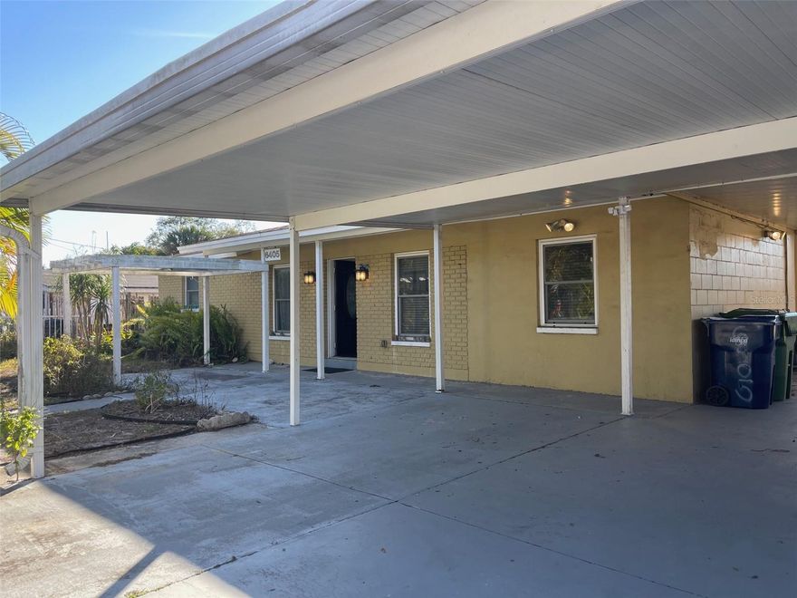 GREAT LOCATION! This is your chance to transform this 1970 SOLID BLOCK HOME with endless potential into something truly special! ** This 3 BEDROOM, 1 BATH home with CARPORT parking for 2-3 vehicles has a fenced backyard and comes with CERAMIC TILE all throughout the home.  VINYL WINDOWS throughout and lovely SLIDERS heading to the backyard with jasmine-wrapped porch posts. Florida landscaping ready to be mulched and nurtured! SEPARATE LAUNDRY ROOM ** 2015 HVAC ** 2011 ROOF ** NO POPCORN ** UPDATED ELECTRICAL ** VINYL WINDOWS ** Recent paint and baseboard addition ** Backyard SHED ** FENCED **NON FLOOD ZONE ** GUTTERS ** CONCRETE PARKING PADS ** Easy access to everything Tampa has to offer from the Tampa International Airport to the Courtney Campbell Causeway to take you anywhere you want to go! Whether you're an investor, builder or homeowner ready to add your personal touch, THIS HOME PRESENTS A FABULOUS OPPORTUNITY!