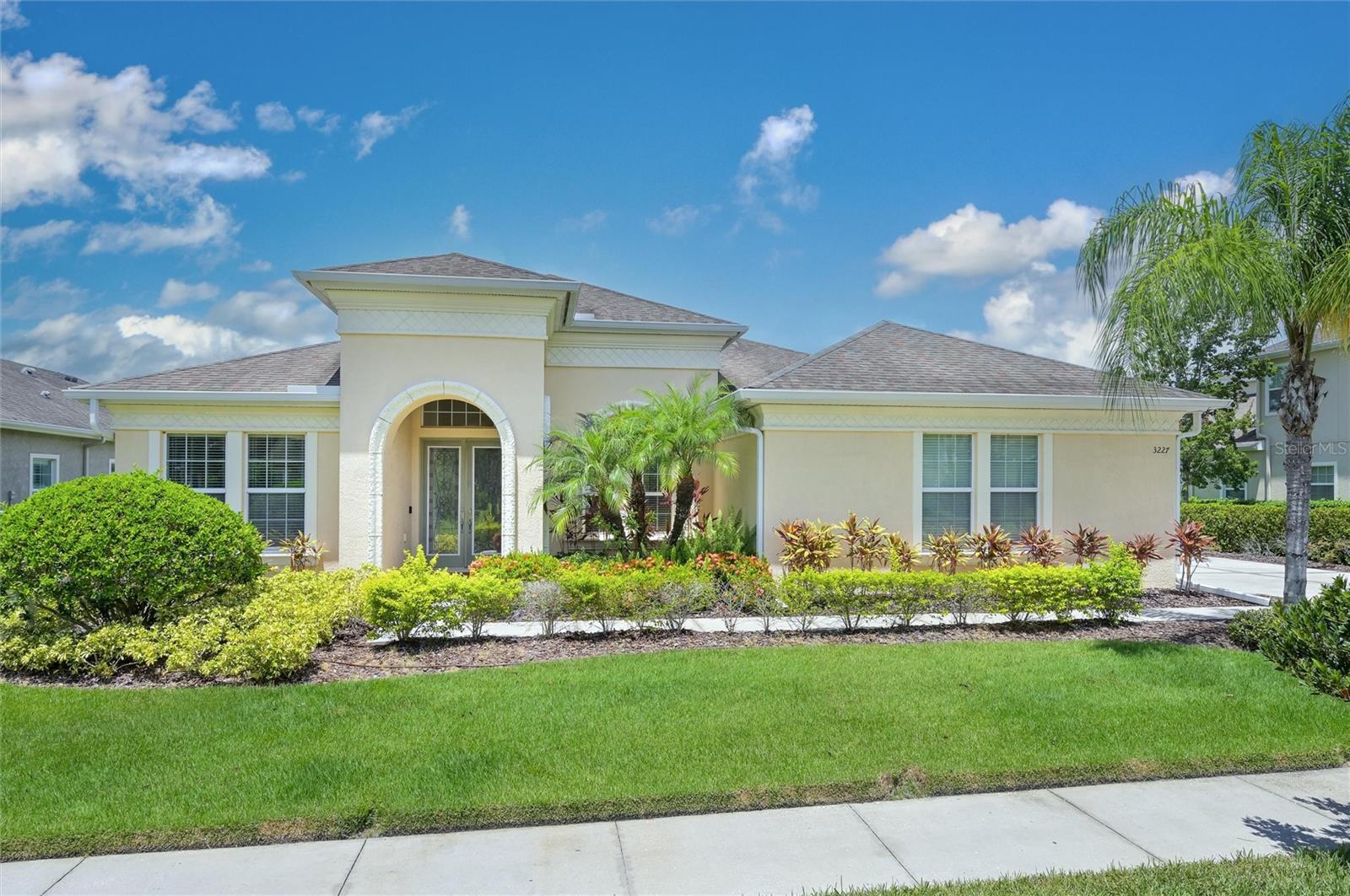 lorida lifestyle living in the highly sough after amenity filled community of Seven Oaks! Must see this well maintained 4 bedroom + den, 3 bath, 3 car garage home with POOL and fully fenced for your pets! Up to 2 large dogs ok with this lease. (No cats). This lease is offered fully furnished with current furniture in the home. May differ from pictures. This home has great natural light, an open floorplan, split bedroom layout, and wall to wall sliding doors that extend your living and entertaining space to the outdoor pool and outdoor kitchen area with covered and screened in lanai. This home also is located in one of the gated sections of the community. The community boasts staycation vibes with resort style clubhouse, two pools with a slide, tennis and basketball courts, café and more. Located in the heart of Wesley Chapel within close proximity to the Wesley Chapel Advent Health hospital facility, shopping, restaurants, HWY 275 / HWY 75 and more! High Speed Internet/Pool Service/HOA/Lawn Care/Water/Trash are all included with your lease!