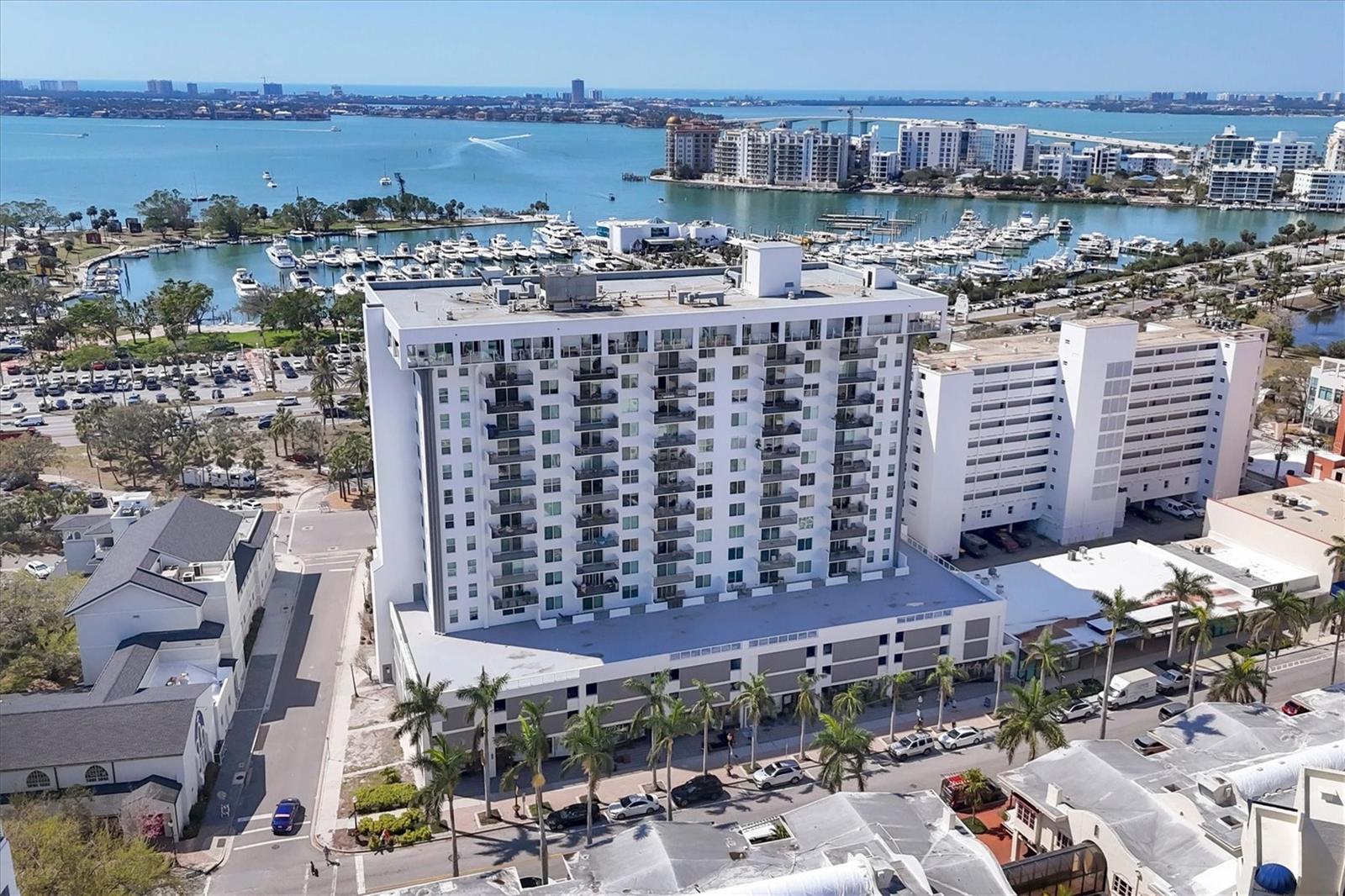 PRICE IMPROVEMENT!! Experience luxurious bayfront living in this stunning 15th-floor condo featuring 1 bedroom and 2 full bathrooms. Enjoy sweeping views of downtown Sarasota from the spacious balcony, equipped with a hurricane-rated sliding door for added peace of mind. The open floorplan is complemented by an updated kitchen and bathrooms, a walk-in closet, and a separate storage closet for added convenience. Located in the heart of downtown, this residence offers easy access to the marina and waterfront park. The building boasts premium amenities including a completely renovated lobby, community pool, clubhouse, and fitness center—perfect for enjoying the Sarasota lifestyle to the fullest.