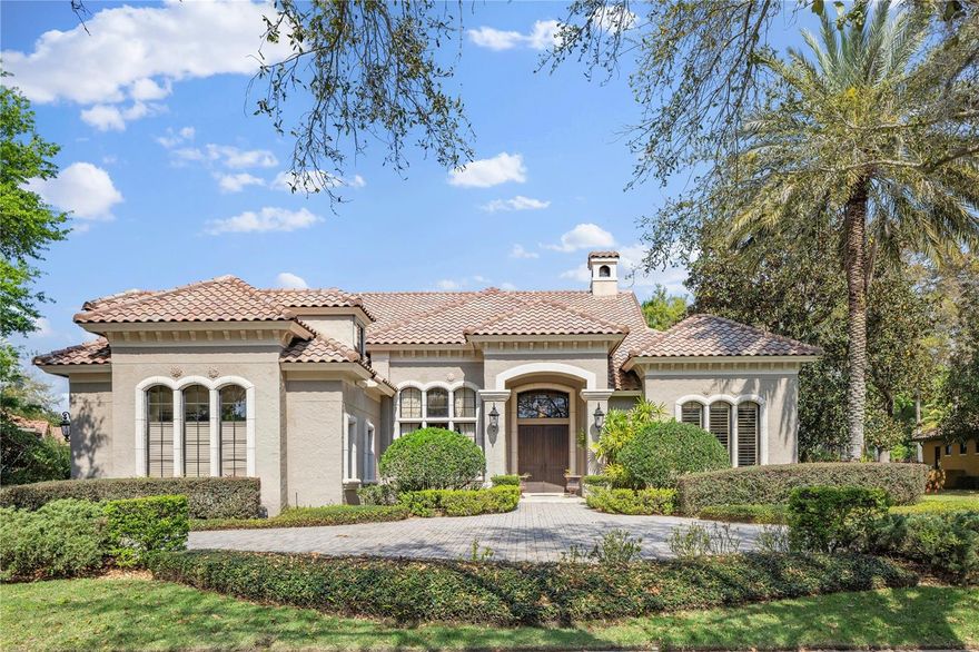 This custom-built home exudes elegance and luxury at every turn and is located in one of the most sought after communities of guard gated Reserve at Lake Butler Sound. Boasting a seamless blend of travertine, wood, and granite, this residence epitomizes refined living.  Step into a world of sophistication where every detail has been meticulously curated. The expansive first floor sets the stage for memorable gatherings, featuring pocket sliding doors that seamlessly connect the indoors with the tropical outdoor oasis. Entertain guests effortlessly in the family room, living room, and chef-inspired kitchen, complete with a discreet entrance to a private wine cellar for refined tastings.  The kitchen showcases exquisite Brazilian granite countertops, adding a touch of opulence to this already perfect abode.  Indulge in relaxation within the serene primary suite, accompanied by a private office for convenience. A sprawling bonus room offers versatility for various lifestyle needs, while a multi-purpose room awaits your personal touch, equipped with wiring for a bespoke home theatre experience.  Two additional secondary suites on the first floor.  Ascending to the second level reveals an additional junior primary suite, complemented by a spacious covered balcony adorned with travertine flooring, overlooking the pristine pool area below. Throughout the home, custom details abound, including cathedral ceilings, solid maple wood floors, and low-maintenance travertine flooring.  With its impeccable craftsmanship and thoughtful design, "Casa Pacifica" stands as a testament to timeless elegance and unparalleled comfort. Welcome home to a lifestyle of luxury and refinement.