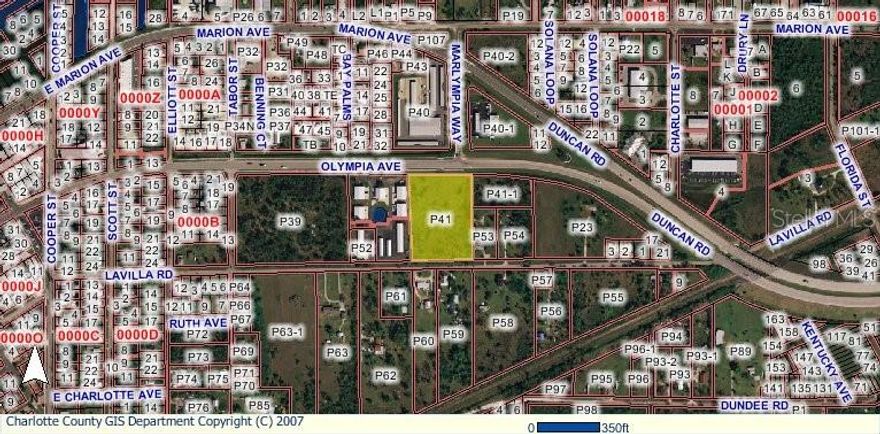 City water and sewer available.Fantastic Development Opportunity! 346 ft of Direct frontage on high traffic HWY 17, aka Olympia Ave. Approx. 3.8 acres located ¼ mile from I-75. Broad CG Zoning allowing for retail, marina, self-storage, building trades, industrial, vocational, financial, senior living, medical uses and thelist goes on. Extensive CG Zoning uses, and survey attached. Potential corner-FDOT traffic light possible.  Approx.1 mile to Downtown Punta Gorda. Charlotte County and Punta Gorda’s growth is incredible with a population of 182,000 in the county and 20,000 in the city.