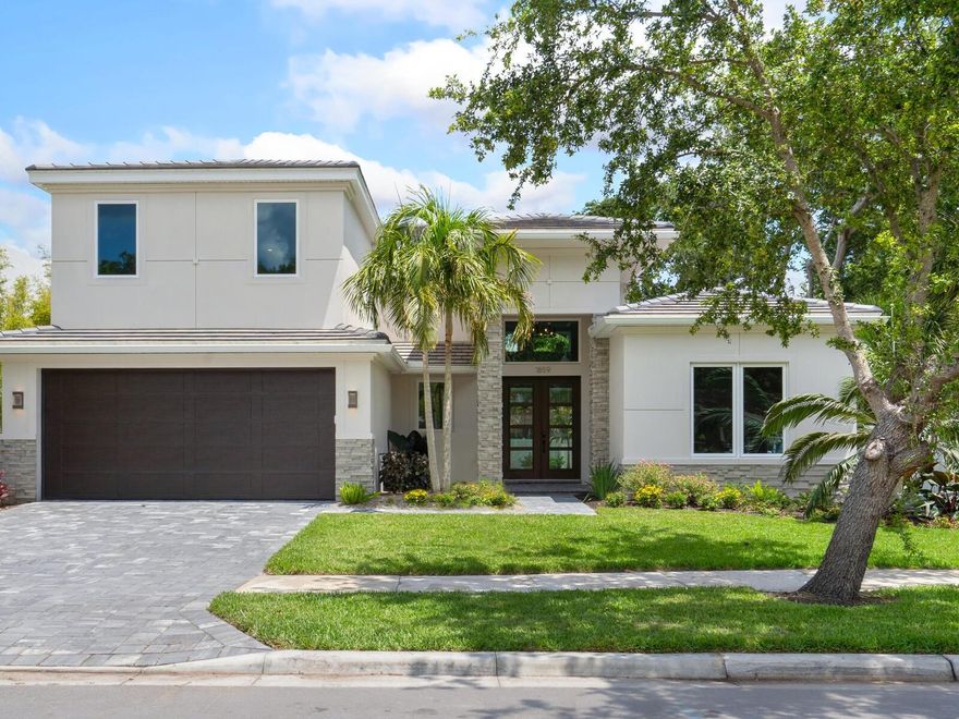 Brand New from Sarasota’s premier custom home builder Allegra Homes, the 2-story “Palonia Modern” design is beautiful and innovative, and has been passionately created for a luxurious lifestyle throughout its 3220 square feet of stunning interiors and dynamic amenities. Located West of the Trail near Southside Village and Siesta Key Beach, this 4-bedroom, 4-bath home is fresh and exciting both inside and out. The curb appeal is eye-catching with its clean lines and unique modern style. The interior’s open living layout features soaring 16 ft. ceilings with stunning detail in both the foyer and the great room. A chic island kitchen has been thoughtfully planned with 42” Sub-Zero side-by-side refrigerator, 24” Sub-Zero wine cooler, 36” Wolf cooktop and oven, dropdown microwave, high arc pull-down pot filler, quiet ASKO dishwasher, under-counter lighting, under mount stainless sink and walk-in pantry. Adjacent to the kitchen is a dining room with built-in buffet and a great room with a fireplace detail wall and triple sliders opening to the wonderful backyard living area with an incredible pool/spa, covered lanai with cypress ceiling and fully-equipped summer kitchen. Located on one side of the home, the owner’s wing offers a volume ceiling, 2 walk-in closets, freestanding tub, frameless glass shower with rainhead, dual vanities, water closet, access to the second lanai plus a den/office. In a separate wing also on the first level is a guest suite with a private bath, walk-in closet and access to the lanai. Upstairs, there are 2 bedrooms each with walk-in closets, 2 baths, and a huge bonus room that overlooks the great room below. Many other notable features include a 2-car garage with epoxy floor, professionally designed landscape with irrigation system, brick paver drive and walkway, impact Low-e windows and sliding glass doors, recessed lighting, tankless water heater, central vac, pool and house alarm system, and tray ceilings in the great room, primary bedroom, den and bonus room. You can’t beat the location and the numerous testimonials from those who’ve purchased an Allegra home are highly complimentary of the process from beginning to end as well as the post project support they received.
*Photos are of a previous model, details and selections may vary*