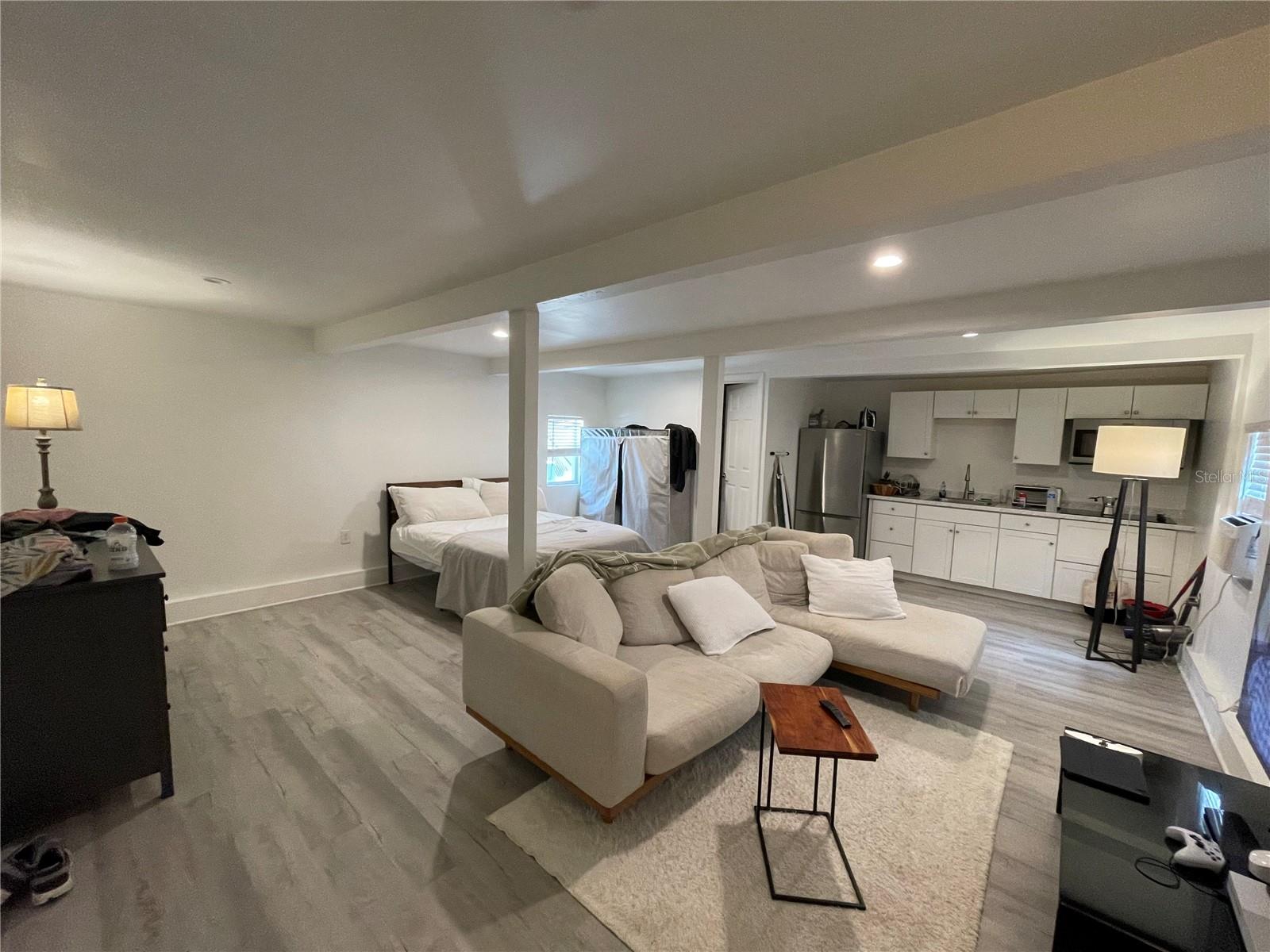 Welcome to your new home. This bright and efficient studio apartment offers the perfect blend of comfort and convenience. With an open layout and modern finishes, it's an ideal space for anyone seeking a stylish yet affordable place to live. Neutral colors with easy clean light gray luxury vinyl plank flooring, new kitchen cabinets and appliances. Near the downtown with all of the benefits of city life. Close to mass transit, cafes, movies, parks, shopping and restaurants. No pets, no smoking. Super clean apartment.