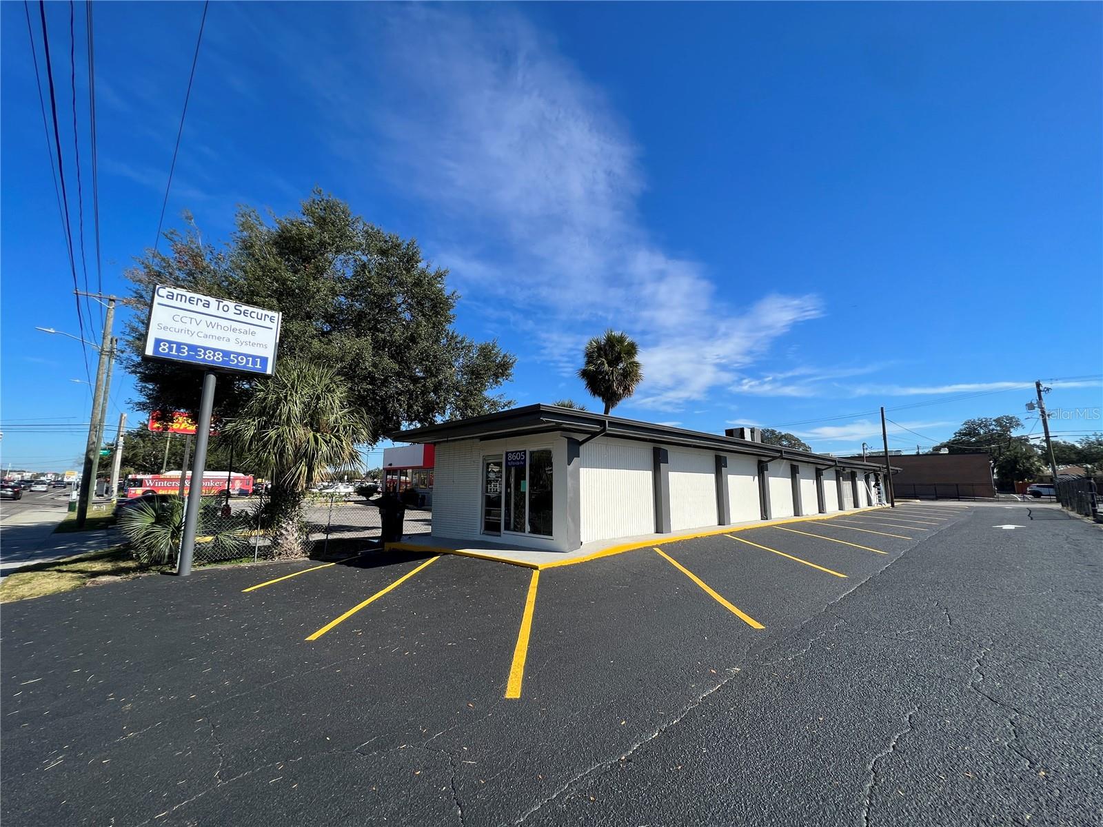 Now leasing in this recently renovated 6,797 SF retail strip center located on a 15,272 SF Commercial Intensive zoned lot with 30 parking spaces (4.4 / 1000). This site enjoys busy Florida Avenue frontage directly next to one of the more active Home Depot locations in Tampa and this stretch of Florida Avenue has a traffic count in excess of 25,000 VPD. The building is currently demised into 6 separate suites.
* Further detail of each space available on webpage under "Spaces" tab in the dropdown menu.
** Estimated Operating Expenses (CAM) - $5.42/SF
8605A Florida - 1204 SF - Leased to mattress store
8605B Florida - 1003 SF - Leased to Church
8606 Suwanee - 539 SF - AVAILABLE at $25.00 NNN
8608 Suwanee - 881 SF - AVAILABLE at $17.50 NNN
8610 Suwanee - 1458 SF - Leased to hair salon
8612 & 8614 Suwanee - 1712 SF - Leased to auto dealer
Sale: $1,250,000
Also Available for Lease:
Suite 8606 - 539 SF - $25.00 sf/yr NNN + CAM: $5.42 - Initial estimated monthly rent: $1,366 (base rate + CAM) plus sales tax
Suite 8608 - 881 SF - $16.00 sf/yr NNN + CAM: $5.42 - Initial estimated monthly rent: $1,683 (base rate + CAM) plus sales tax
Located in Tampa next to N. Florida Avenue and west of I-275, offering easy access to surrounding areas.