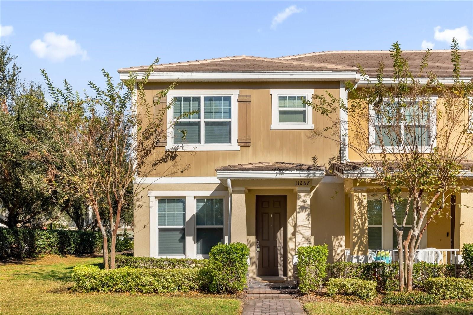 READY TO MOVE-IN!!! Come see this beautiful modern townhome located in the subdivision of Lake Burden in Windermere FL. 3 BR 2 1/2 BA with den that could be used as an office space or guest bedroom. Light gray walls throughout, dark wood kitchen and bathroom cabinets, granite countertops in the kitchen and kitchen island. Very spacious kitchen island that fits 3 barstools comfortably. Open floor plan. Upgraded slate stainless steel GE appliances all included. High ceilings on both first and second floor. The house is located close to the clubhouse. The clubhouse features a large pool with seating areas under shade, screened in and open as well as lounge chairs and picnic tables with umbrellas. Lake Burden features a fishing dock and a smaller lake with bike or walking trail 1 mile around with outdoor gym stations and is next to the playground. Fully equipped playground with slides, swings, gazebo & tennis courts. Lots of walking or biking trails all around the community and outside that can take you to Downtown Windermere. Make your appointment today, won't last long!!