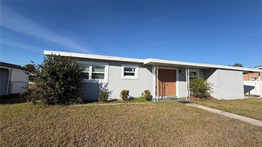 Clean 2/1 ready for move in! Brand new windows installed throughout, remodeled bathroom, plenty of space and storage in the kitchen. Laundry on site and machines included. Screened in lanai area, too!