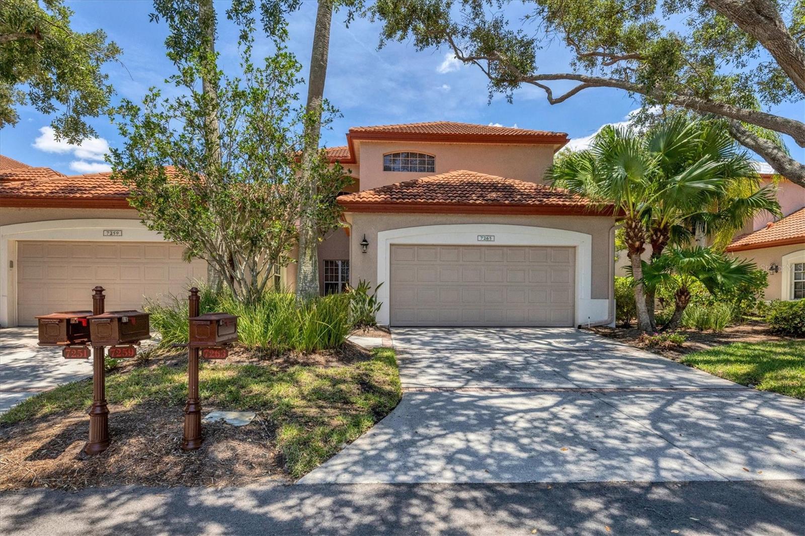 Fabulous 2 BR 3 BA situated on a Lake in beautiful, serene Prestancia, directly opposite 8th hole of the course. This villa-style townhome features an updated eat-in kitchen with stainless steel appliances. Light, bright and inviting, tastefully decorated. Bonus loft. There is a community heated pool and hot tub. Only 12 minutes from Siesta Key, rated one of America's top beaches. Perfect vacation home ready for your enjoyment. Call for availability! (Booked January through the end of March 2025)