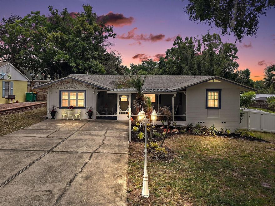 Welcome to 422 W 11th Avenue—an enchanting, fully updated cottage in Mount Dora’s highly sought-after Historic District, currently operating as a successful short-term rental with proven income potential.
This charming block construction 3-bedroom, 2-bath home blends timeless character with modern upgrades. Originally built in the 1950s, the property features beautiful hardwood floors, custom built-ins, and an inviting layout filled with natural light. The kitchen offers a center island with butcher block countertops, perfect for both everyday living and entertaining. Each bedroom provides ample closet space, and both bathrooms feature walk-in showers.
Warm and inviting living spaces include a comfortable living room and a dining/sitting area showcasing German schmear detailing and a wood-accent ceiling, creating a cozy, cottage-inspired ambiance you’ll love.
Thoughtful updates include a newly added second bathroom, updated electrical panel, HVAC system, gas tankless water heater, roof (2019), and a new septic system—offering peace of mind for both homeowners and investors.
Enjoy inviting outdoor spaces, including a covered screened front porch perfect for morning coffee and a spacious rear deck overlooking a private fenced backyard—ideal for entertaining or relaxing after a day exploring town. Additional features include an interior stackable washer and dryer, a nearly ¼-acre fenced lot with a shed, and plenty of room for expansion or even a future pool.
Located just a short stroll from downtown Mount Dora, this property offers unbeatable access to local boutiques, restaurants, waterfront parks, and year-round festivals—enhancing its appeal for both owners and guests.
Whether you’re looking for a turnkey investment property, weekend retreat, or full-time residence, this home delivers charm, flexibility, and income potential in one of Central Florida’s most beloved destinations.
Furnishings and décor may be negotiated separately, offering a potential turnkey opportunity.