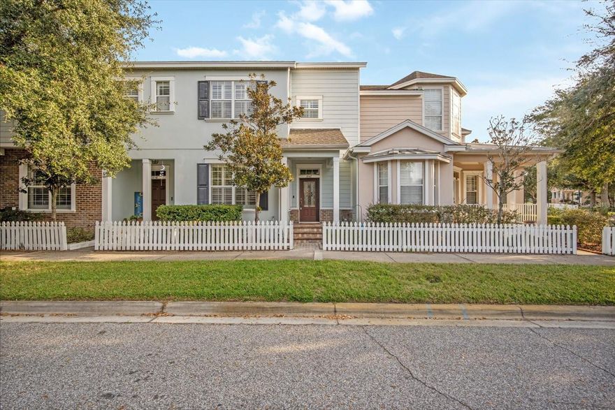 Welcome home to 6142 Hadley Commons Dr—a beautifully upgraded, maintenance free Winthrop lease that blends timeless charm with modern convenience in one of Tampa Bay’s most sought-after, walkable communities.

From the moment you arrive, you’ll love the welcoming curb appeal with high ceilings, a privacy-glass front door, crown molding, and plantation shutters that elevate the home’s classic style. Inside, the engineered hardwood flooring throughout the entire first level sets the tone for a warm, polished feel—perfect for everyday living and entertaining.

The kitchen is a standout with 42” wood cabinetry topped with crown molding, under cabinet lighting, solid surface countertops, and a gas range—ideal for anyone who loves to cook. A thoughtful layout offers three spacious bedrooms plus a dedicated office/den/flex space, giving you the flexibility for work-from-home, guests, or a playroom.

Outdoor living is just as impressive: enjoy both covered front and back porches, including a screened back porch with ceiling fan—your own serene retreat for morning coffee or evening downtime. Just beyond, a charming courtyard adds even more space to relax, dine, or entertain. A detached 2-car garage provides secure parking and extra storage, adding to the low-maintenance, easy-living appeal.

Additional peace-of-mind upgrades include a newer HVAC, tankless gas water heater, and washer + dryer included—so you can move in and settle in with ease.

All of this, just minutes from Winthrop’s shops, dining, parks, and professional services—perfectly positioned for convenience and known for its traditional neighborhood design. Residents enjoy amenities including a clubhouse with updated gym and event space, heated pool and spa with cabana and grills, brand new playground, dog park, central green space, walking trails, community events and clubs and even special discounts in the town centre. Schedule your private showing today—this one won’t last!