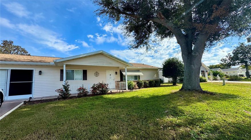 Discover this stunning 55+ community home featuring 2 bedrooms and 2 bathrooms in Spruce Creek South. The residence boasts a welcoming living room and a spacious kitchen equipped with ample storage. Additionally, there is an enclosed lanai that provides access to the backyard, and the home comes with a brand new washer and dryer. The rent covers water, HOA fees, pest control, and lawn maintenance. Residents can enjoy a clubhouse with a heated pool, fitness center, spa facilities, billiard and craft rooms, game rooms, and an event space. Outdoor amenities include tennis courts, a softball field, shuffleboard, a golf course, dog walking trails, and various club activities. This is a gated community with a 24/7 guard at gate. This home is conveniently situated near restaurants, hospitals, shopping centers, and more. Schedule a visit to experience this property firsthand.