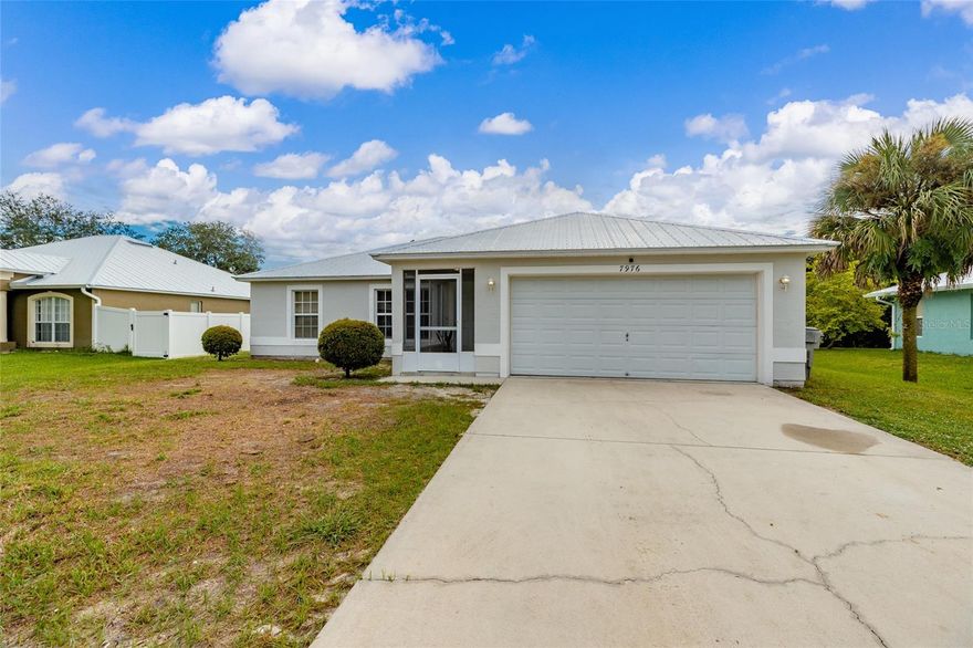 Charming 3-bedroom, 2-bath home with a new roof (Dec 2024). Step inside through the screened front entry and enjoy a thoughtfully designed split floor plan that offers both comfort and privacy. A spacious backyard, perfect for gatherings, gardening, or simply relaxing outdoors. You’ll love the screened patio, ideal for enjoying Florida living year-round. Whether you’re a first-time buyer, downsizing, or simply looking for a cozy place to call home, don't miss this opportunity. Schedule your showing appointment now! Sizes are subject to error, buyer to verify data.