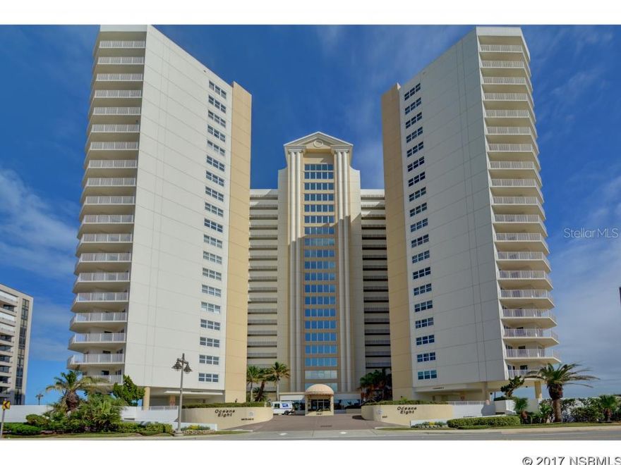 This direct oceanfront Pent House Floor Condo gives the elusion of floating...nothing but Ocean and Sky lifts you to the quiet calm tranquility of this 21st floor condo.  Home is sold furnished with fun in the sun decorating.  This 2 bedroom 2 bath home features all new kitchen appliances and windows.  Oceans Eight Condo's resort lifestyle offers  indoor and outdoor pools, spa, sauna, club and exercise room, full time manager, and great locations on the ''World's Most Famous Beach''. Building has new roof, funded reserves, and ready for the most meticulous buyer.Life is short....what are you waiting for. ;LocationDescription: Condo ;Water: City