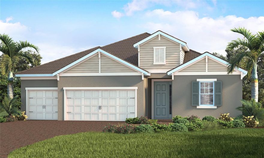 Under Construction. The Sea Spray 2 offers an open-concept floor plan designed for comfortable everyday living and effortless entertaining. At the heart of the home, the spacious kitchen features a large island that flows seamlessly into the great room, creating an inviting gathering space for family and friends. A generous walk-in pantry located just off the kitchen provides exceptional storage and convenience for the home chef.

The great room and dining area overlook a private outdoor retreat complete with a swimming pool, expansive screened lanai with brick pavers, privacy wall with outdoor kitchen rough-in, and preserve views along the rear and one side of the home for added tranquility and natural beauty.

The spacious owner’s suite serves as a relaxing escape, featuring two walk-in closets and an oversized walk-in shower in the en-suite bath. A convenient pool bath located off the kitchen provides easy access to the outdoor living area while also serving as a guest half bath. Vinyl plank flooring runs throughout the home, while quartz countertops add a refined finishing touch. This residence blends comfort, quality, and thoughtful design in a serene setting.