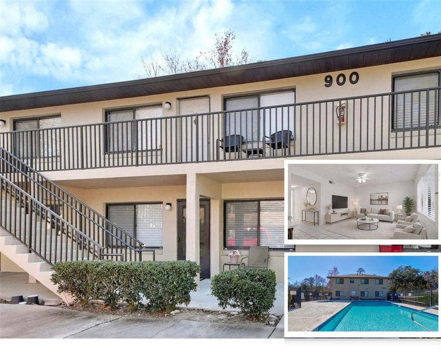 One or more photo(s) has been virtually staged. 1ST FLOOR ~NO FLOODING HISTORY~ $5,000 TOWARDS CLOSING COSTS* 2 bedrooms 2 FULL bathrooms. Enjoy the tranquility of this well cared for condo offering ceramic tile throughout, plenty of natural light, & semi-private rear patio. Enjoy in unit laundry, & your dedicated covered carport complete with additional storage, this concrete block construction condo offers more value than any other in the area & price point. Primary suite has a walk-in closet, en-suite bath & patio access. Community offers a pool & spa along with a fully renovated clubhouse including all new fitness center equipment. Convenient to whatever your needs require including local colleges & universities, all major highways & thoroughfares, dining, grocery, shopping, places of worship PLUS Daytona's World Famous Beach! Water, sewer, trash & ext. pest control, common area, ext. building & roof maintenance included in condo fee. *Terms and conditions apply to closing cost offer