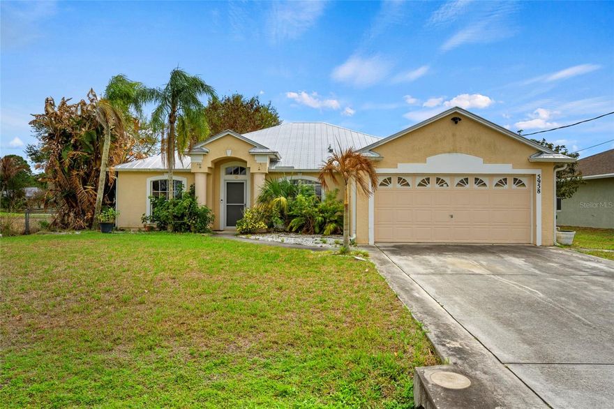 Lowest priced 4/2 plus office POOL home by 70k! No HOA fees! Move-in ready and beautifully refreshed home featuring brand-new vinyl flooring, fresh interior paint, and updated bathrooms. Metal roof replaced in 2017. Great location near dining, shopping, and local amenities! Cash preferred, but conventional accepted. Room and pool measurements are approximate. Please verify if important.