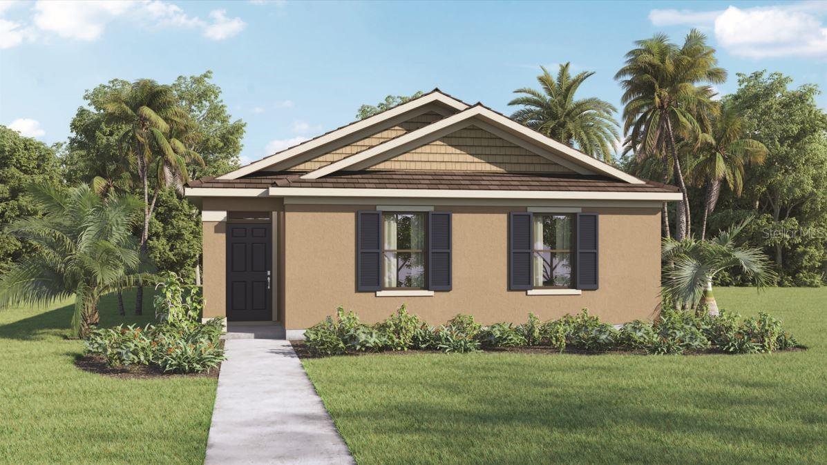 Under Construction. "Welcome to the Baldwin, a stunning four-bedroom, two-bathroom home located in the heart of Apopka, Florida at our Windrose community.
As you enter the foyer to this beautiful designed home, you are greeted by with an open concept living space featuring Luxury vinyl flooring. The kitchen overlooks the dining and living room, while having a view to the oversized outdoor living space. The well-appointed kitchen features an island with bar seating, plentiful cabinet with beautiful quartz countertops and stainless-steel appliances, making entertaining a breeze.
Bedroom one, located off the living space, has an en suite bathroom with double vanity and spacious walk-in closet providing ample space for storage. Three additional bedrooms and one full bath are located at the front of the home along with a closet and laundry room.
The Baldwin seamlessly integrates smart home technology, offering convenience and enhanced living experiences.
*Photos are of similar model but not that of exact house. Pictures, photographs, colors, features, and sizes are for illustration purposes only and will vary from the homes as built. Home and community information including pricing, included features, terms, availability and amenities are subject to change and prior sale at any time without notice or obligation. Please note that no representations or warranties are made regarding school districts or school assignments; you should conduct your own investigation regarding current and future schools and school boundaries.*