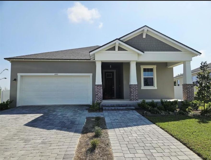 Brand-New 2025 Home on a Premium Fenced Lot in Growing Clermont! The 1,894 sq. ft. Cascades model offers thoughtfully designed single-story living with 4 bedrooms, 2 bathrooms, and a 2-car garage. The open-concept layout features a spacious kitchen with a walk-in pantry, seamlessly connected to the dining and living areas, perfect for everyday living and entertaining. The owner's suite includes a large walk-in closet, while tile flooring runs throughout the main living areas, with carpet in the bedrooms for added comfort. Built in 2025, this home showcases granite countertops and brand-new appliances, and sits on a premium fenced lot. Conveniently located in the rapidly growing Clermont area, just minutes from the new AdventHealth hospital, shopping, dining, and with easy access to major roadways. Schedule your showing today!