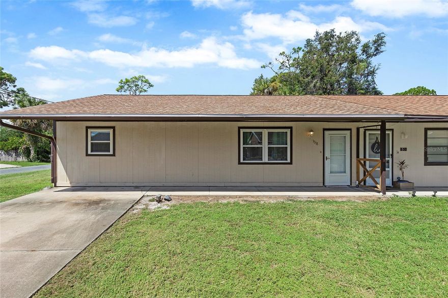 Beautifully Maintained 2-Bedroom, 2-Bathroom Duplex on a Spacious Corner Lot — No HOA!
Welcome to this move-in-ready gem offering 1,514 square feet of comfortable, well-designed living space in a no HOA restrictions! Step inside to a bright, open layout featuring tile and luxury vinyl flooring throughout — perfect for easy maintenance and everyday living. Updated with impact windows (2024) and a newer roof (2020) add long-term value, energy efficiency, and peace of mind. Enjoy the Florida lifestyle year-round from your screened-in back porch, or entertain in the fully fenced yard with plenty of room for pets, gardening, or gatherings. A detached shed offers extra storage or space for hobbies, and there's ample room to park your RV, boat, or additional vehicles — a rare find with no HOA to limit your freedom. Additional features include: Transferrable termite bond and includes washer, dryer and all kitchen appliances

Whether you're a first-time buyer, downsizing, or seeking a solid investment, this property offers comfort, convenience, and flexibility — 
all in a well-kept, HOA-free community. Don’t miss your chance to make it yours — schedule a showing today!
All information is deemed reliable but not guaranteed.