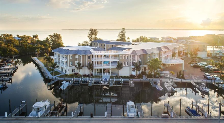 Waterline Villas & Marina, part of Marriott's Autograph Collection, presents a chic boutique hotel experience on Anna Maria Island. Constructed in 2017, every fully furnished unit comprises 2 bedrooms, 2 full baths, a gourmet kitchen, living area, and in-unit washer & dryer. Additionally, guests have access to resort-like amenities such as a pool, fitness center, bicycles, on-site restaurant and watercraft rentals. This unit offers a primary bedroom with a king size bed, a 2nd bedroom with two queen size beds and a pull-out sofa. Boasting a prime waterfront location, this establishment exudes sophistication and style. Owners enjoy complimentary 45’ boat slips during their stay, along with captivating bay and sunset views. Owners can revel in the laid-back charm of Old Florida, with the convenience of on-site parking and complimentary trolley service to explore the island. Zoning permits owners to occupy their units for up to 120 days annually, with non-consecutive stays. Don't miss the chance to explore this exciting, deeded ownership opportunity with flexible NIGHTLY rental options!