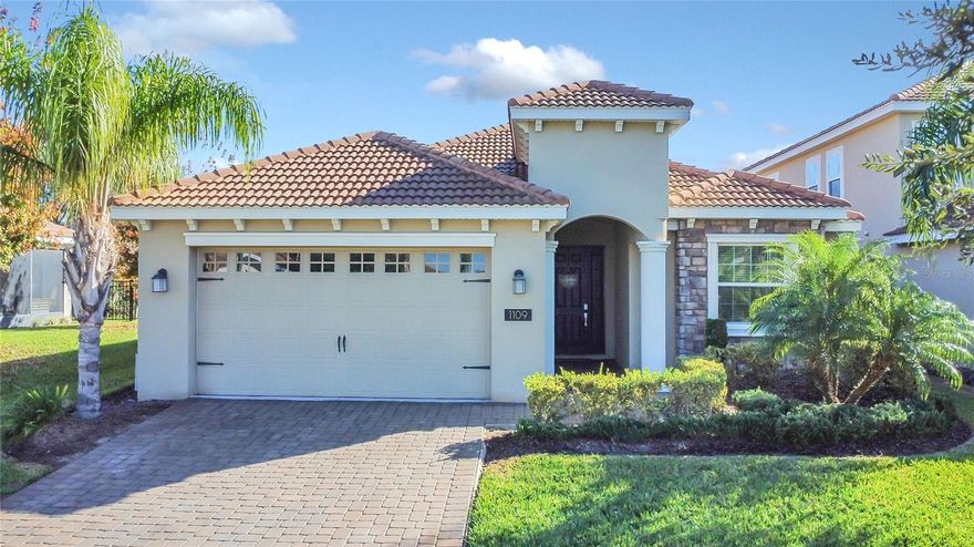 Welcome to this beautifully updated, move-in-ready home in the guard-gated Champions Gate Golf & Country Club, offering true resort-style living. Recent updates include new flooring, fresh interior paint, new appliances, and modern light fixtures throughout.
Situated on an oversized conservation lot with no rear neighbors, the home offers exceptional privacy and a rare highlight—enjoy stunning Disney fireworks views from your backyard and screened lanai.
The open-concept floor plan features high ceilings and a bright, inviting living space. The kitchen showcases quartz countertops, 42” cabinetry, a large breakfast bar, stylish backsplash, and new appliances, opening seamlessly to the dining and family rooms with peaceful conservation views. The spacious primary suite includes dual walk-in closets and private lanai access, while the spa-style bath offers dual vanities, a walk-in shower, and soaking tub. Secondary bedrooms are generously sized, with a flexible fourth bedroom ideal for an office or den. Outdoor living is enhanced by a screen-enclosed lanai with a retractable screen and a fully fenced, oversized backyard.

Residents enjoy access to premier amenities, including the Oasis Club with restaurant, movie theater, fitness center, tiki bar, lazy river, and cabanas; The Plaza, exclusive to residents, featuring a clubhouse, restaurant, bar, fitness center, game room, pool and the Retreat Club with a full water park, restaurant, mini golf, outdoor bar, and grill.
The HOA covers full golf membership, tennis, pickleball, all resort amenities, gated security, lawn care, security monitoring, cable, and high-speed internet. CDD and trash are included in the taxes, and golf carts are permitted throughout the community.

Conveniently located near world-class golf, theme parks, shopping, and dining, this home delivers the perfect blend of luxury and lifestyle.