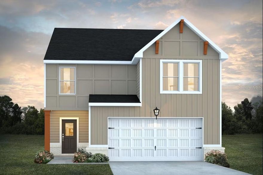 One or more photo(s) has been virtually staged. Under Construction. The Winston plan in CROSSVINE VILLAGE offers a well-designed blend of space, comfort, and modern style. The main level features an open-concept layout where the spacious family room flows seamlessly into the kitchen and dining area, creating an ideal setting for both everyday living and entertaining. The kitchen is thoughtfully designed with ample counter space, abundant cabinetry, and upgraded features, including a built-in cup wash station. Upstairs, you'll find four generously sized secondary bedrooms along with a spacious owner's suite designed for comfort and privacy. The owner's bath includes dual vanities, a soaking tub, and a walk-in closet. A centrally located laundry room adds everyday convenience, while multiple full baths ensure functionality for a busy household. This home also includes modern enhancements such as smart home features and ceiling fans for added comfort and efficiency. The sample photos included are of the model home and are meant to showcase the craftsmanship and design quality.  The sample photos included are of the model home and are meant to showcase the craftsmanship and design quality.