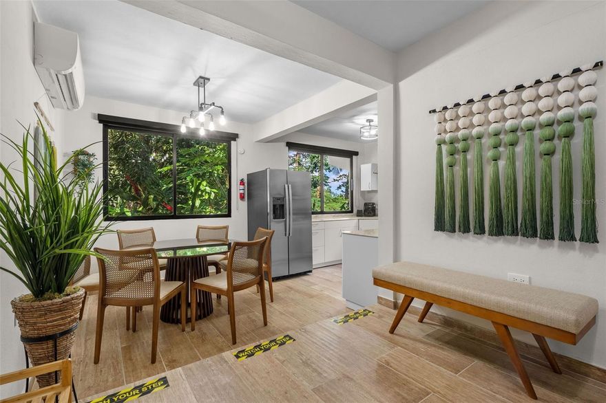 Rainforest Pearl is a beautifully remodeled and fully furnished 4-bedroom, 3-bath residence, set on nearly one cuerda of land just minutes from El Yunque. This private and tranquil home features a heated infinity pool, inverter air-conditioning throughout, and a 20KW generator for complete comfort and reliability. Designed for modern living with a tropical touch, the property offers easy access to main roads, top restaurants, hotels, and the island’s most iconic rainforest attractions. Recently launched as a short-term rental, Rainforest Pearl is being sold turn-key and fully equipped—ready to continue generating income from day one..